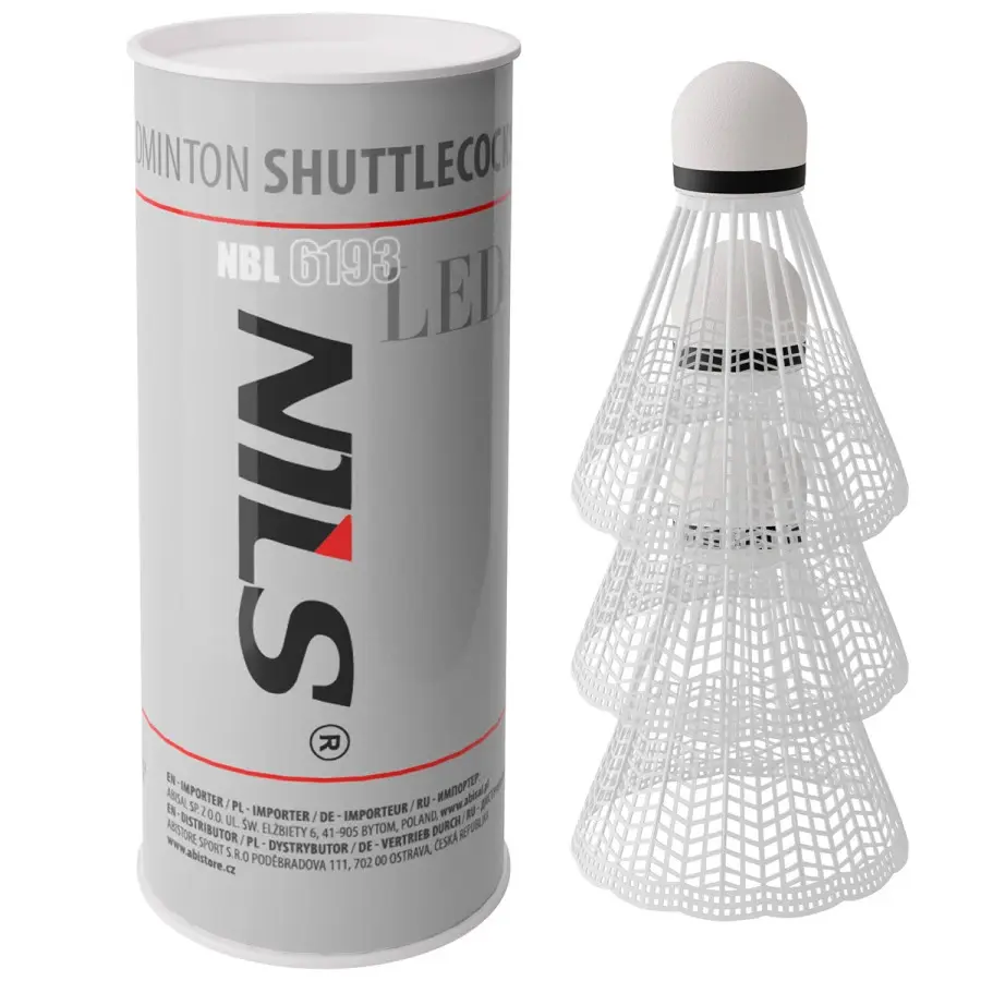 Badminton-Bälle Nylon LED NILS Extreme NBL6193 (x3)