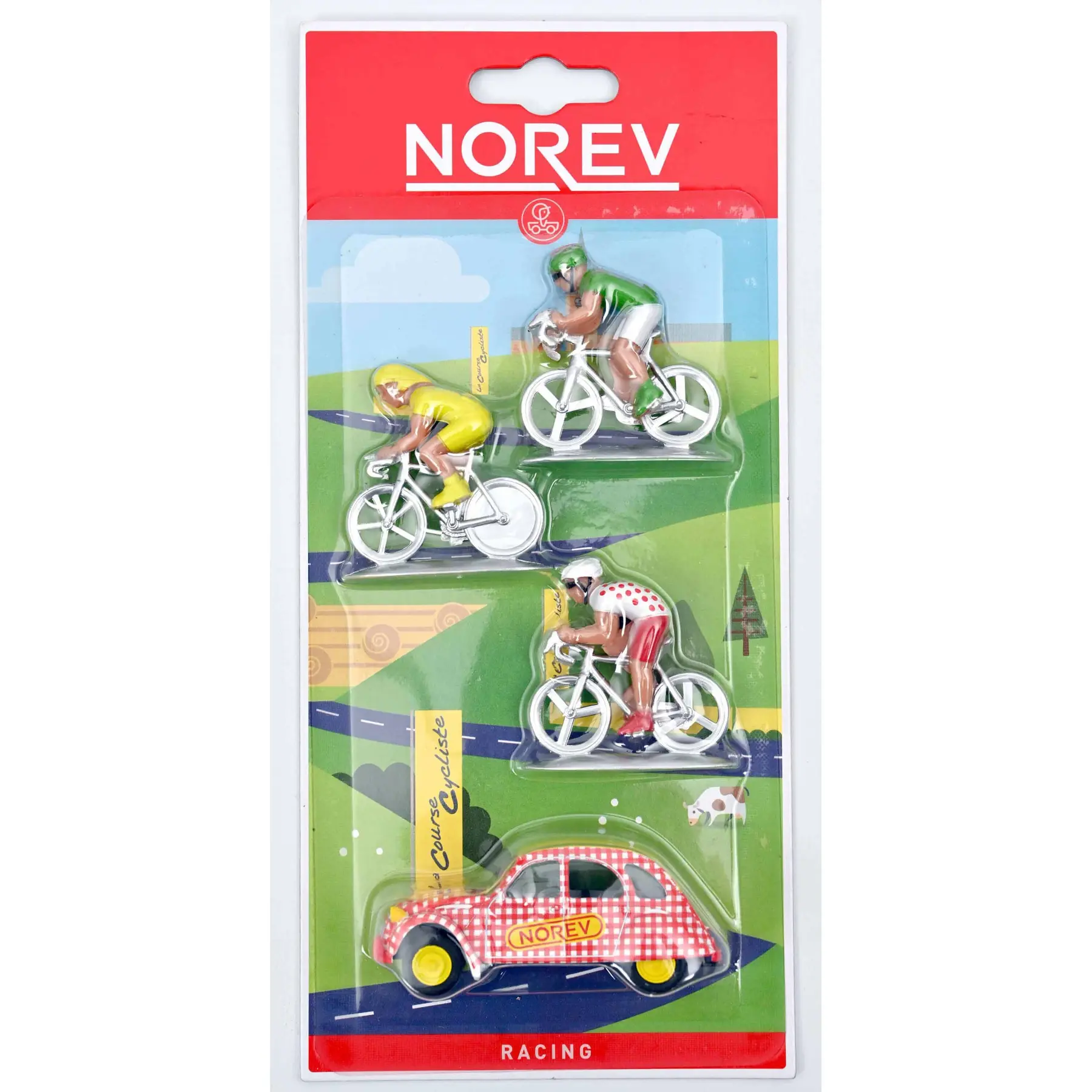 Jeux de voiture véhicule 2cv Citroën 3 cyclistes Norev