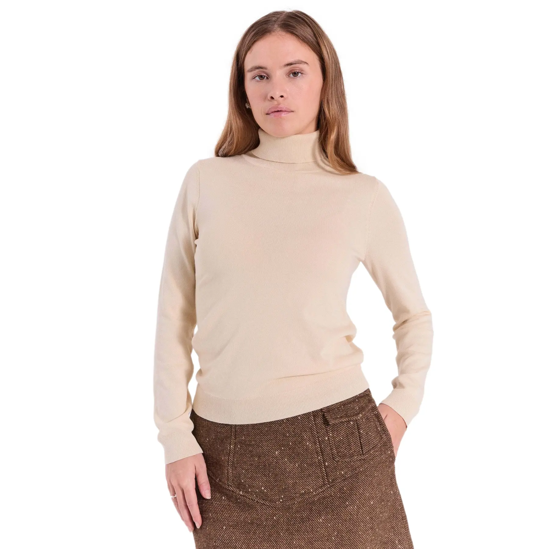 Damen Rollkragenpullover aus Viskose Norr Lena