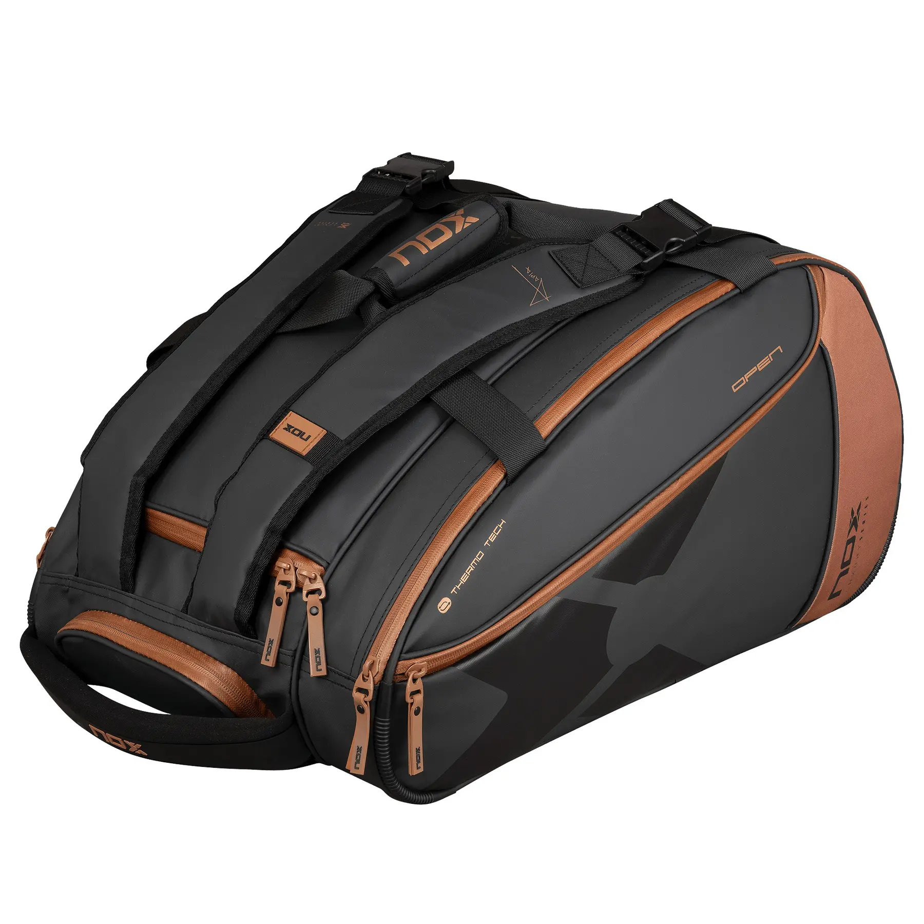 Nox Unisex Schwarz Open Series Padelschlägertasche - Bronze - Image 4