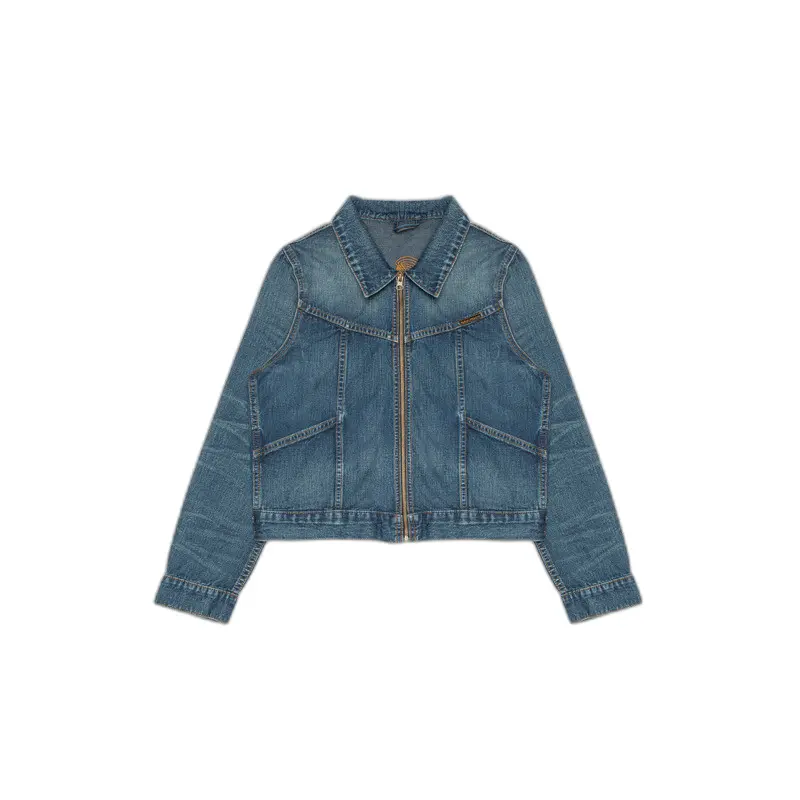 Jeansjacke Damen Nudie Jeans Britta Orange Painter