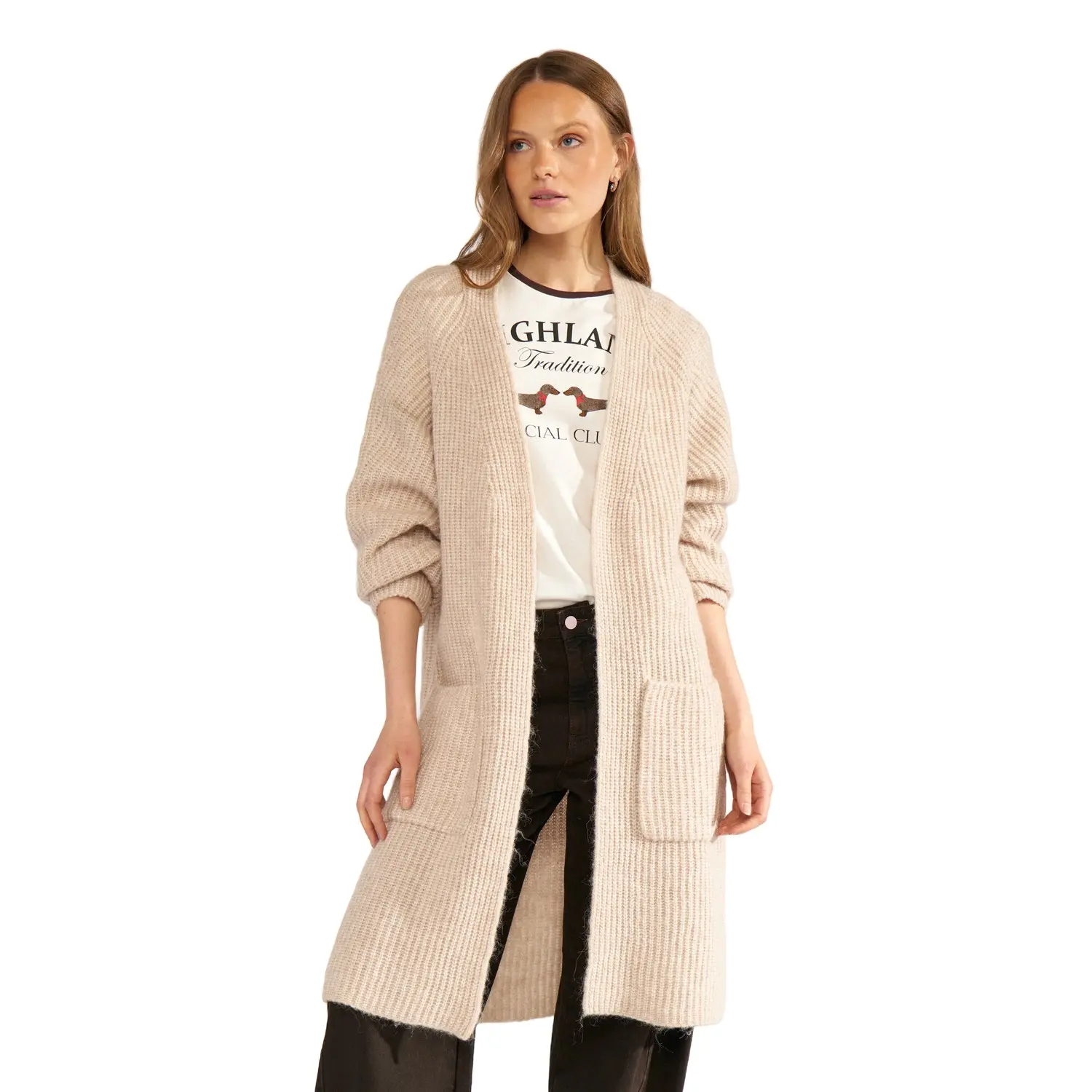 Damen-Langstrickjacke Nümph Nuzindi