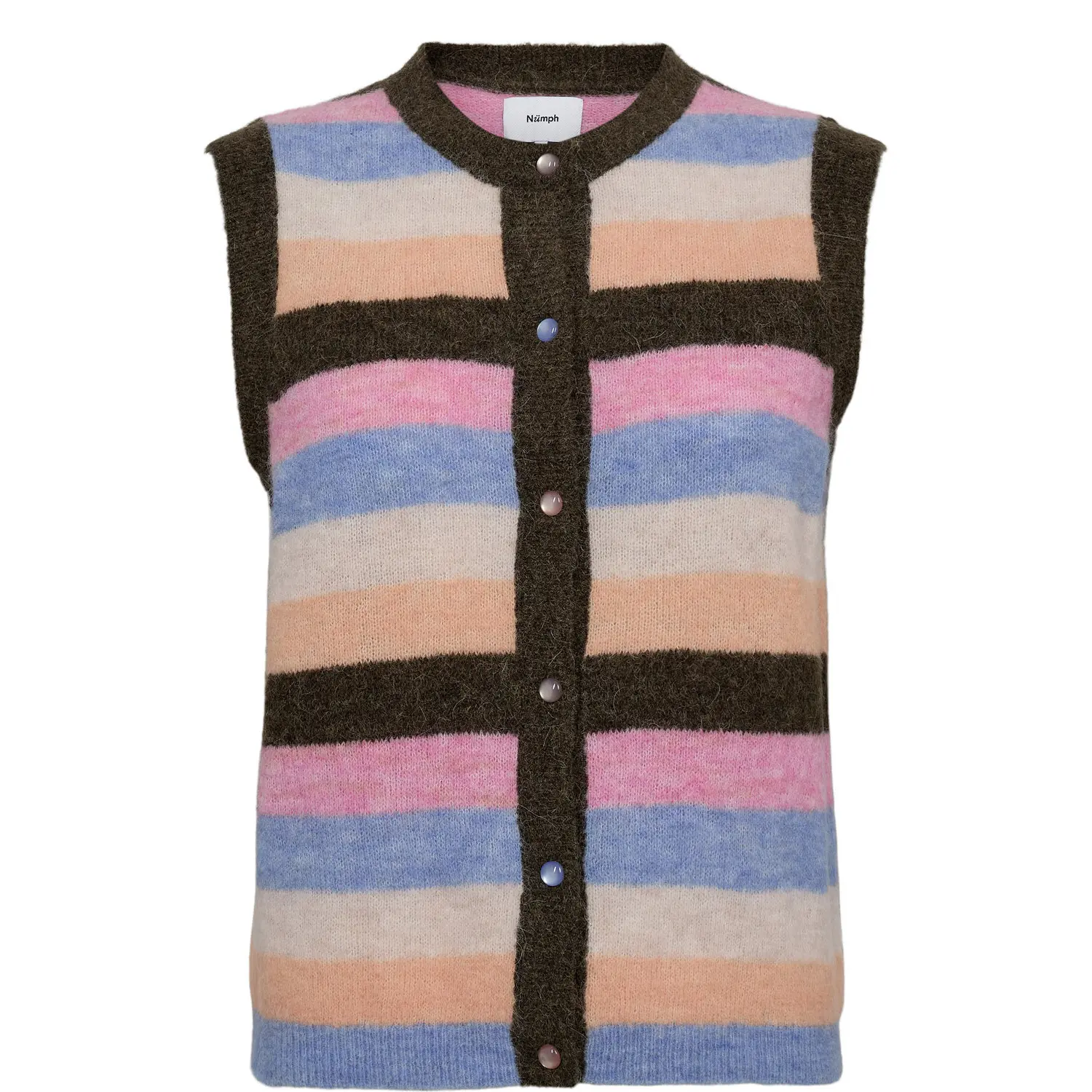 Ärmelloser gestreifter Pullover Damen Nümph Nuriette
