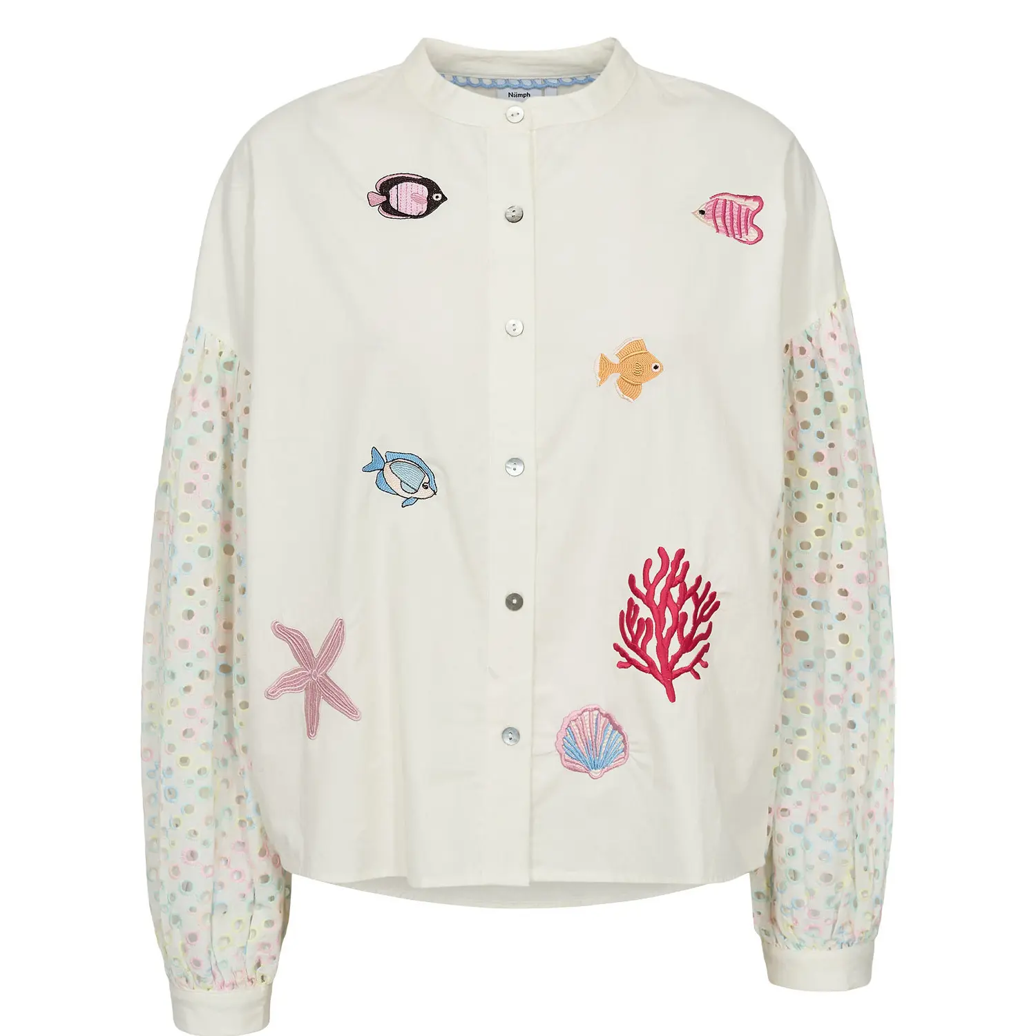 Langarm-Bluse Damen Nümph Numarisa