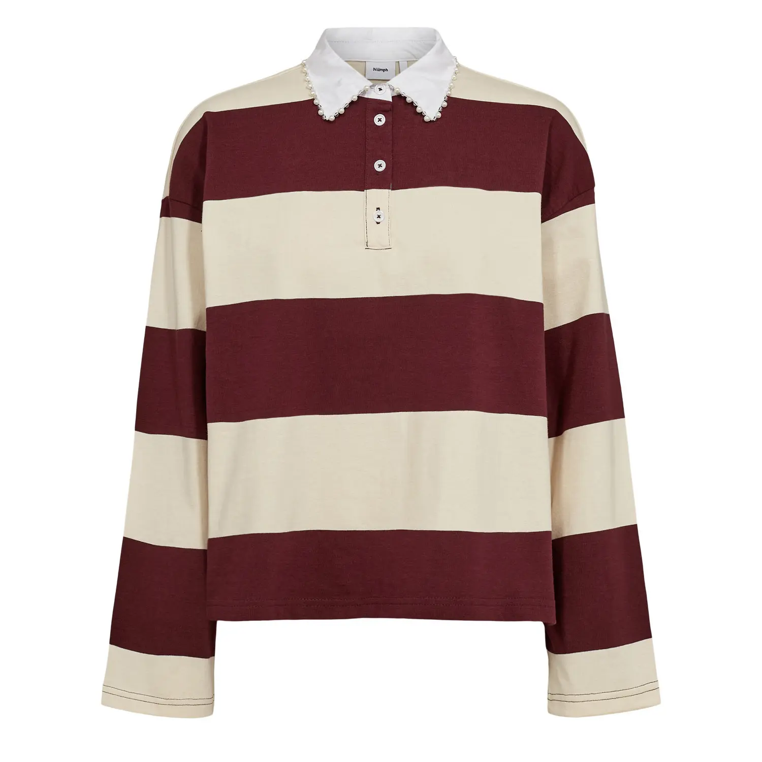 Polo-Shirt, langarm, Damen Nümph Nudarin