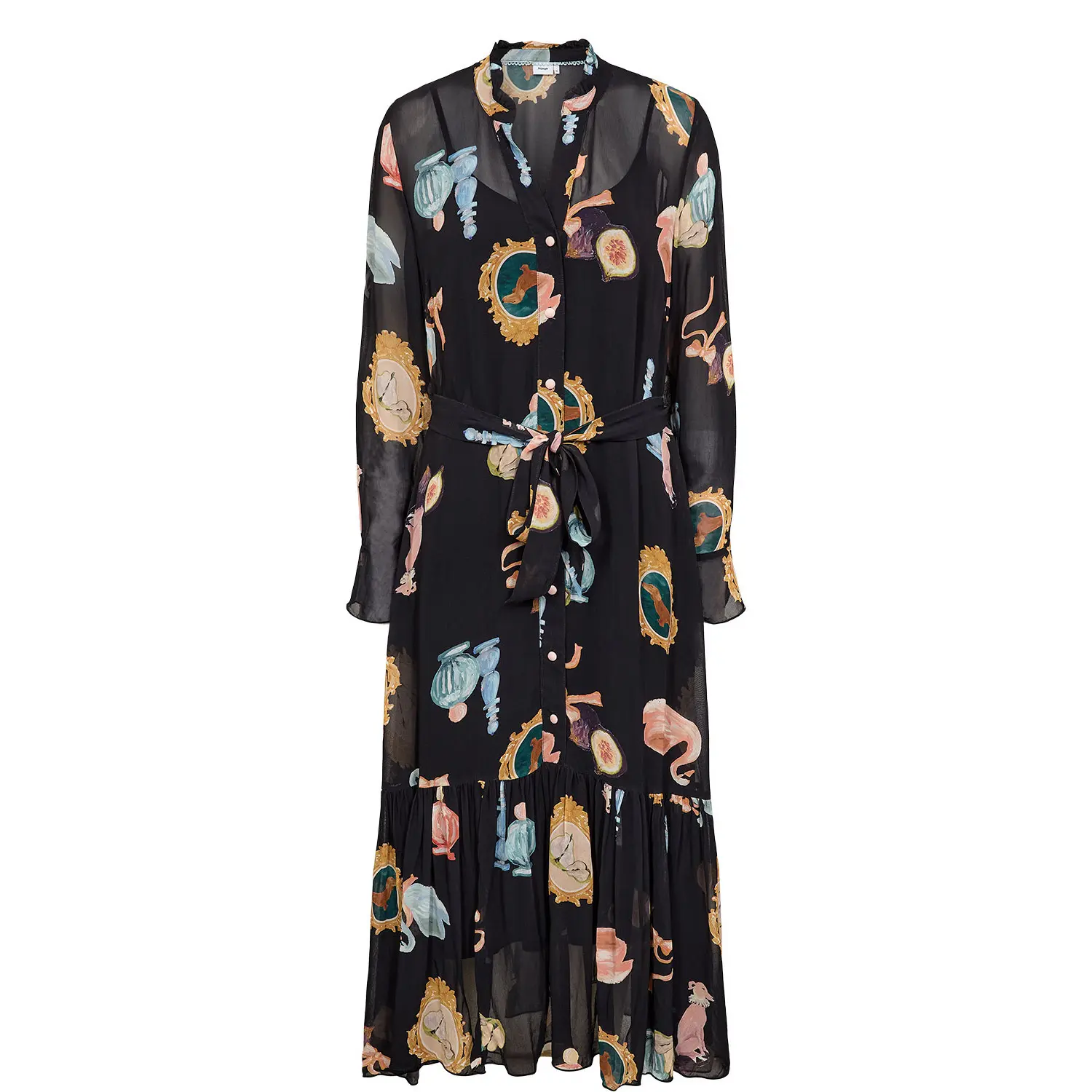 Kleid Hemdbluse lang Damen Nümph Nuophelia