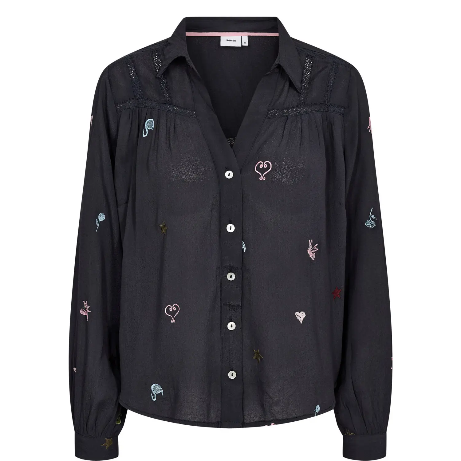 Langarm-Bluse Damen Nümph Nudagny