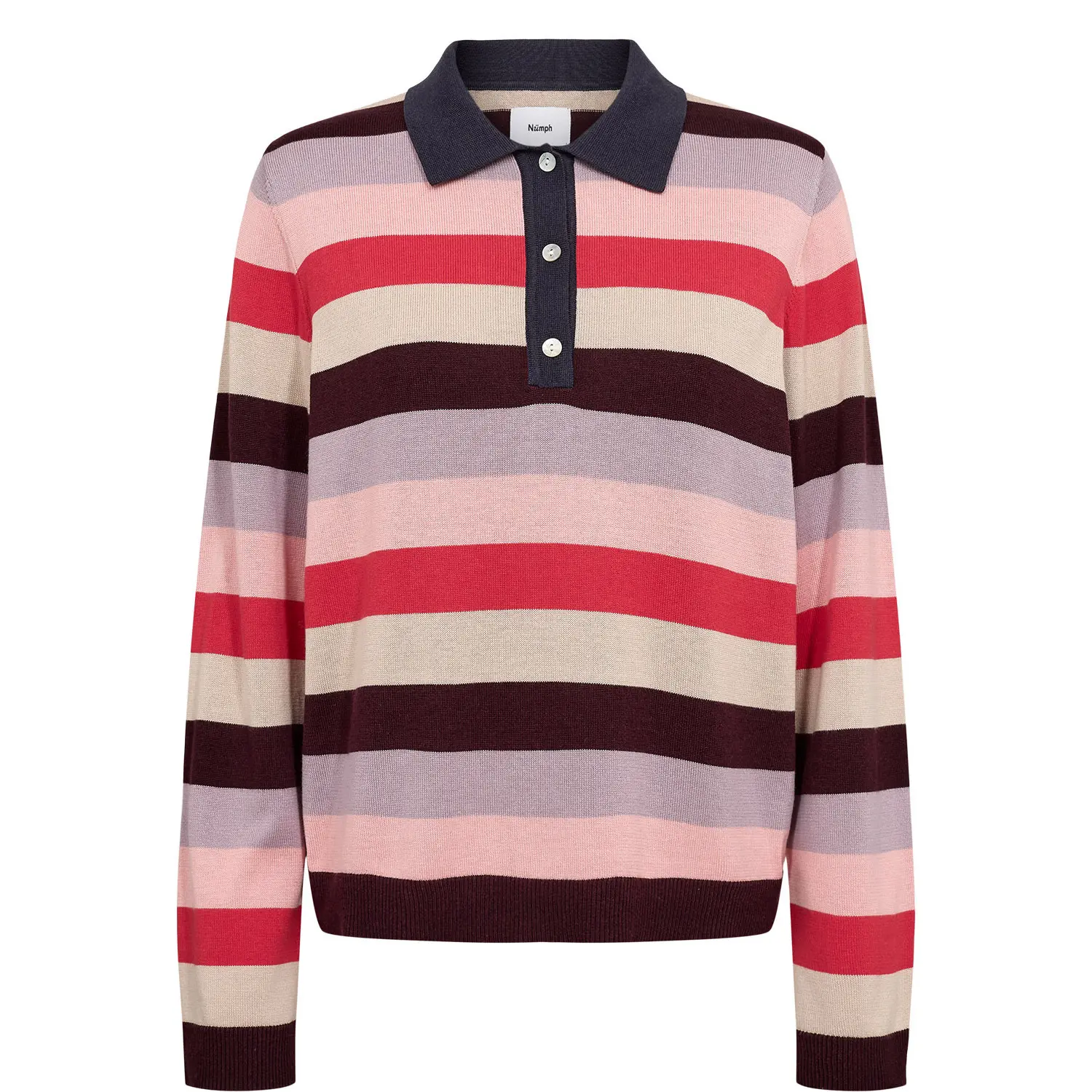 Polo-Shirt, langarm, Damen Nümph Nusabina