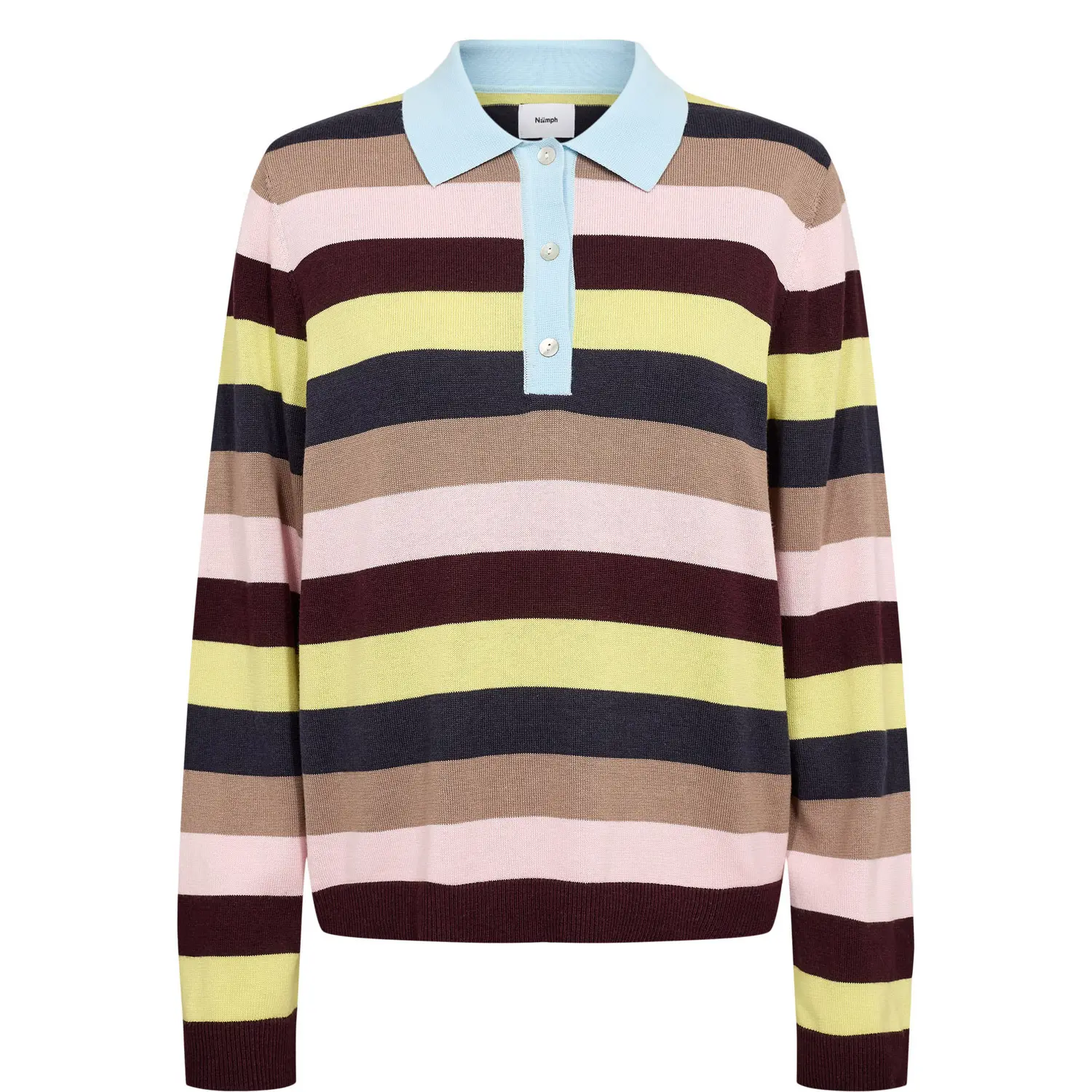 Polo-Shirt, langarm, Damen Nümph Nusabina