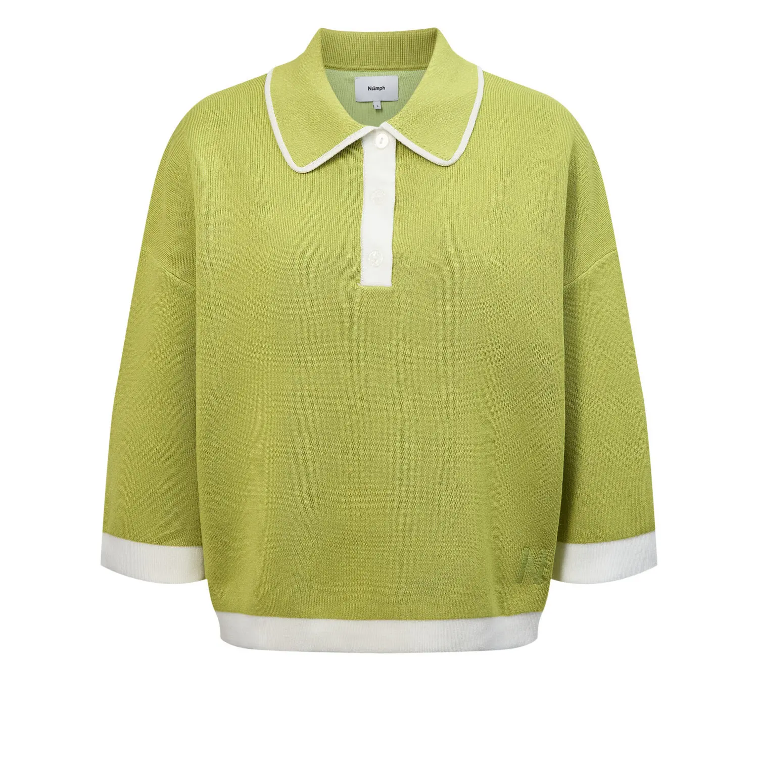 Langarm-Polo für Damen aus Strick Nümph Nufionna