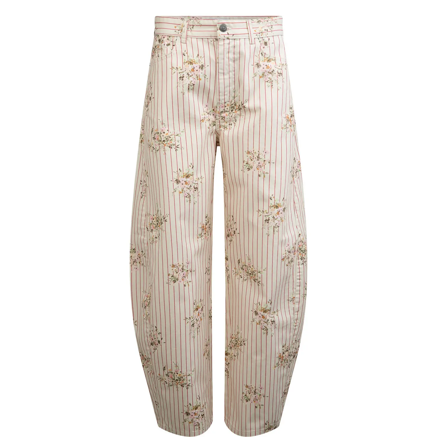 Jeans a vita alta barrel donna  Nuflora