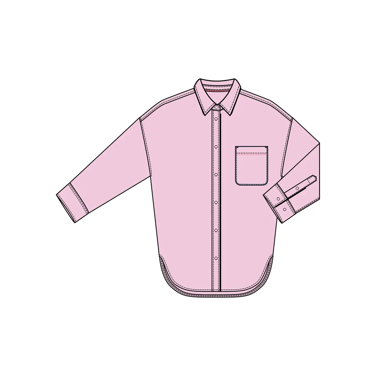 Camicia pesante oversize da donna  Nusigna