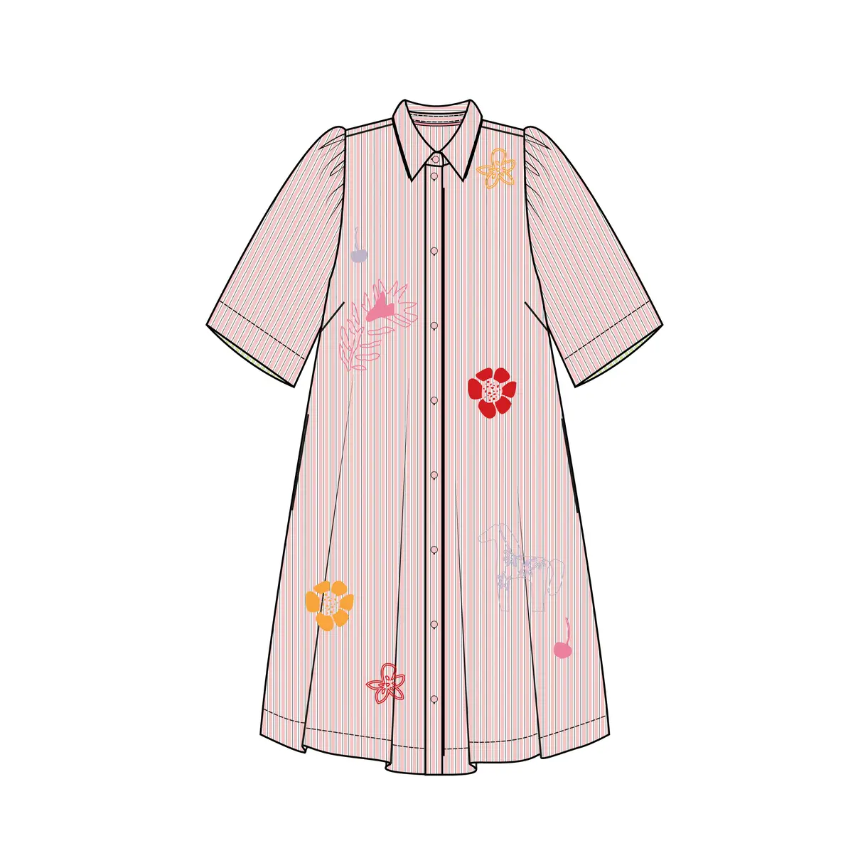 Hemdkleid Damen Nümph Nucyna