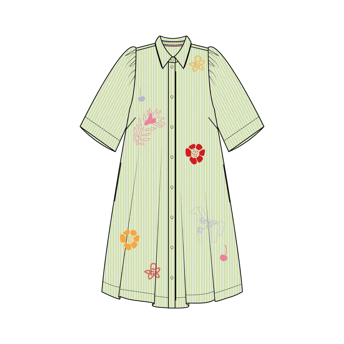 Hemdkleid Damen Nümph Nucyna