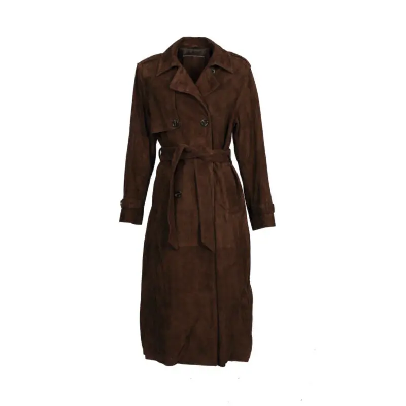 Trench in pelle di capra scamosciata donna  Merida