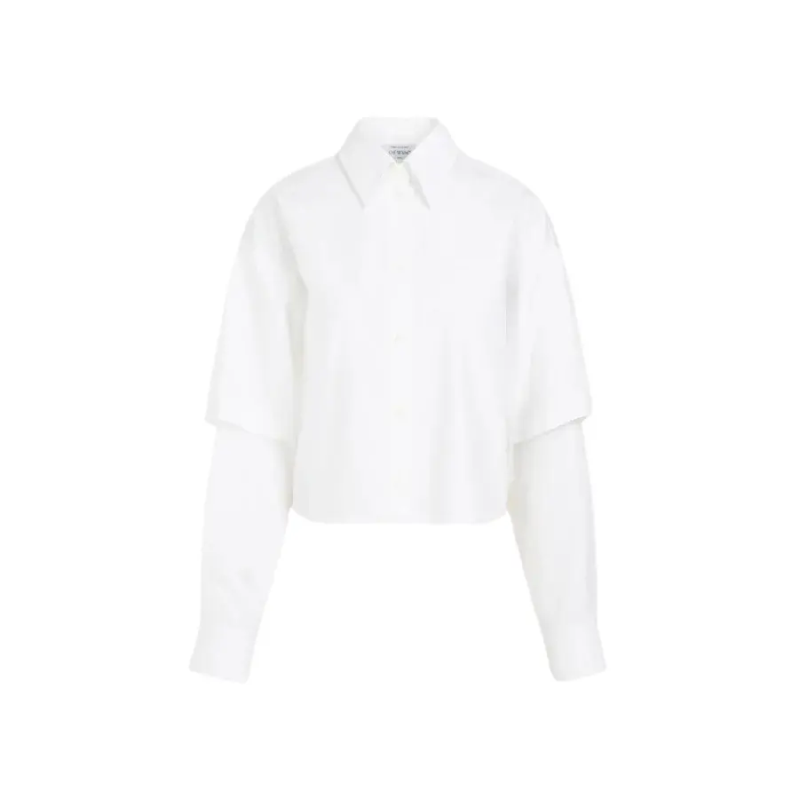 Camicia da donna a maniche lunghe Off White