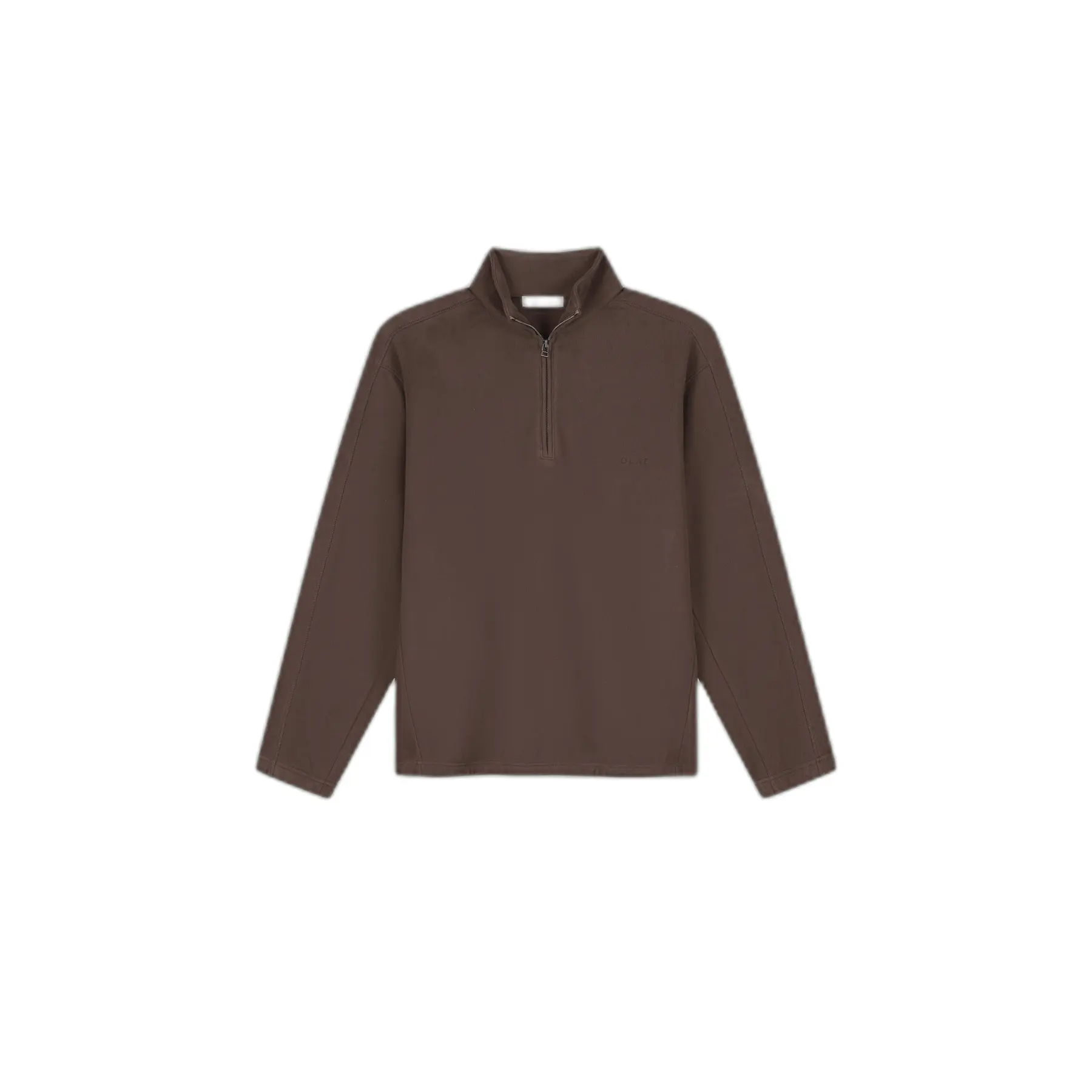 Geribbelde zip-up sweatshirt met hoge kraag Olaf Hussein Fine