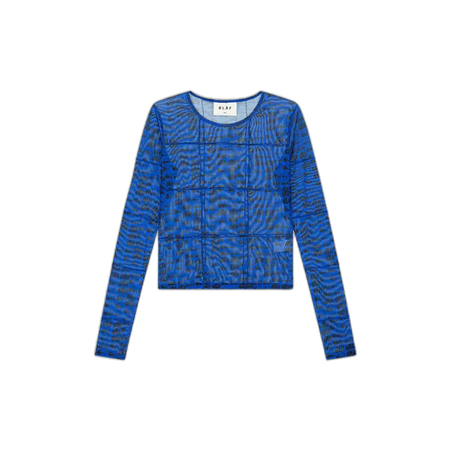 T-shirt net met lange mouwen dames Olaf Hussein Blur AOP