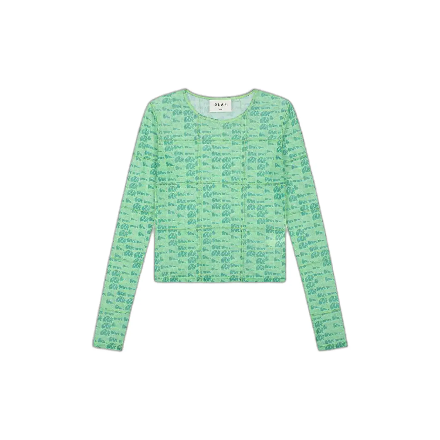 T-shirt net met lange mouwen dames Olaf Hussein Blur AOP