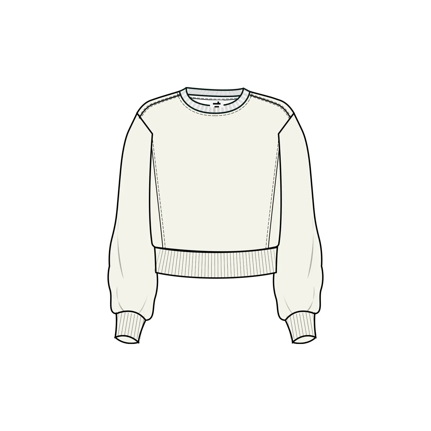 Sweatshirt mit Rundhalsausschnitt, Damen Olaf Hussein Face