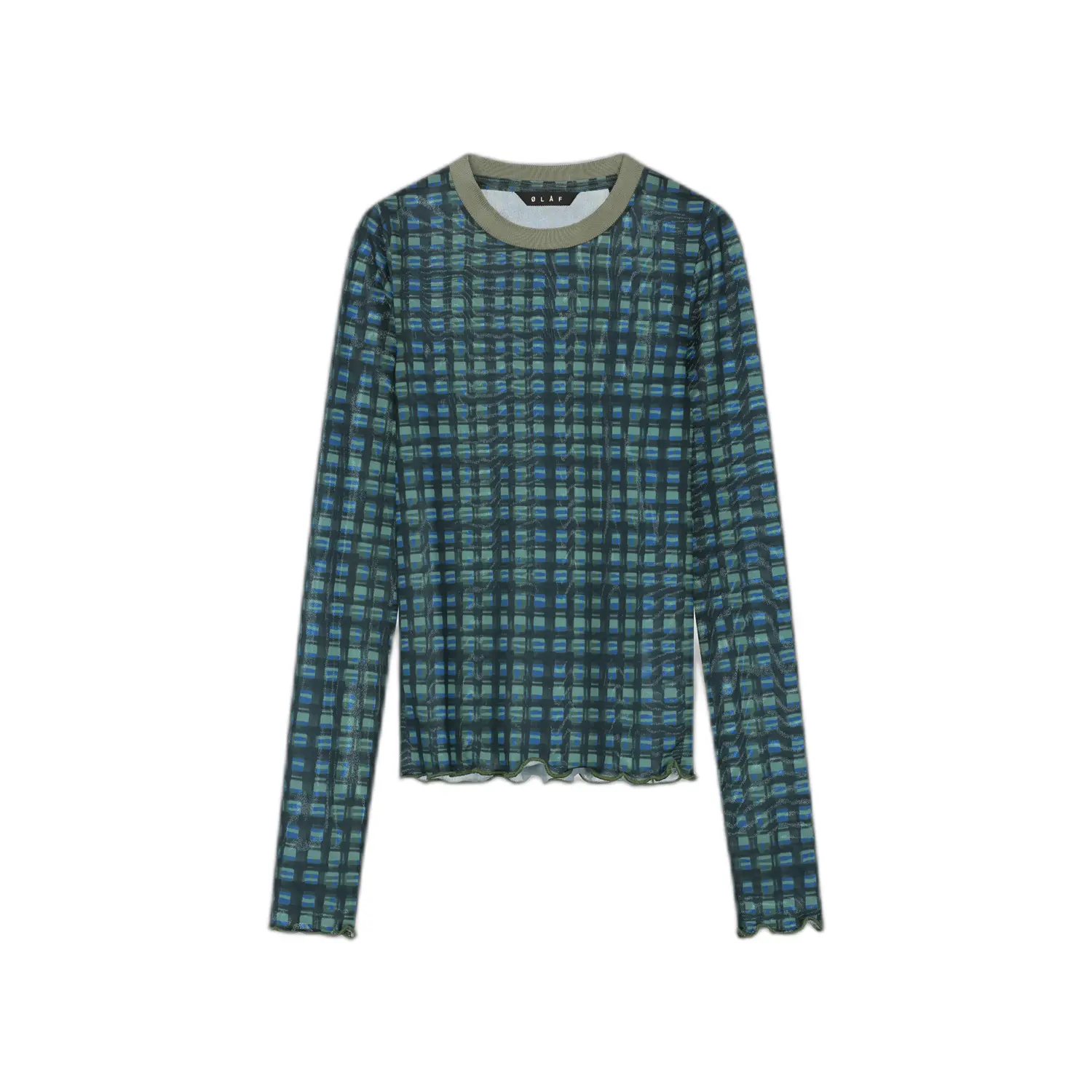 Vrouwen geruite T-shirt Olaf Hussein Window