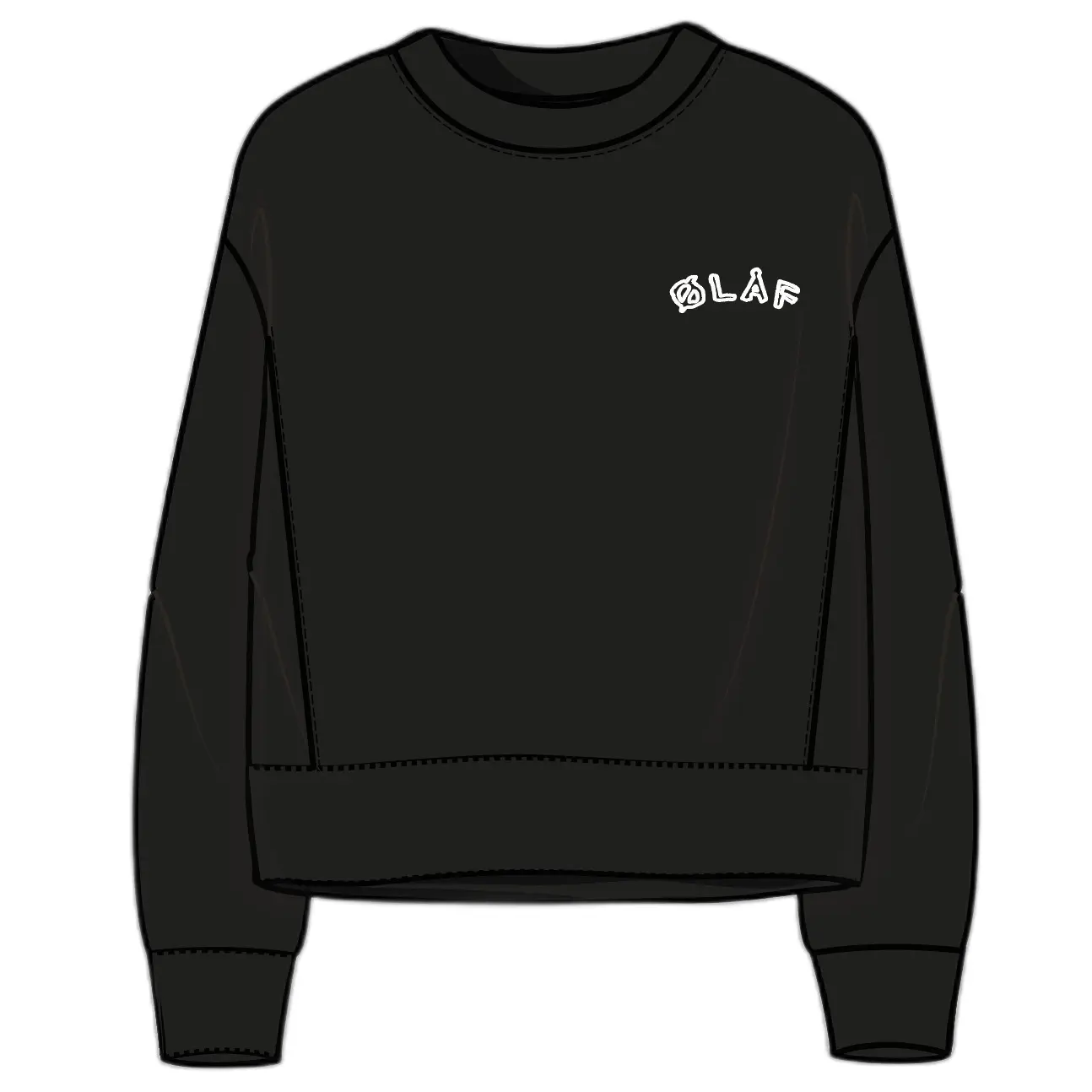 Sweatshirt mit Rundhalsausschnitt, Damen Olaf Hussein Logo