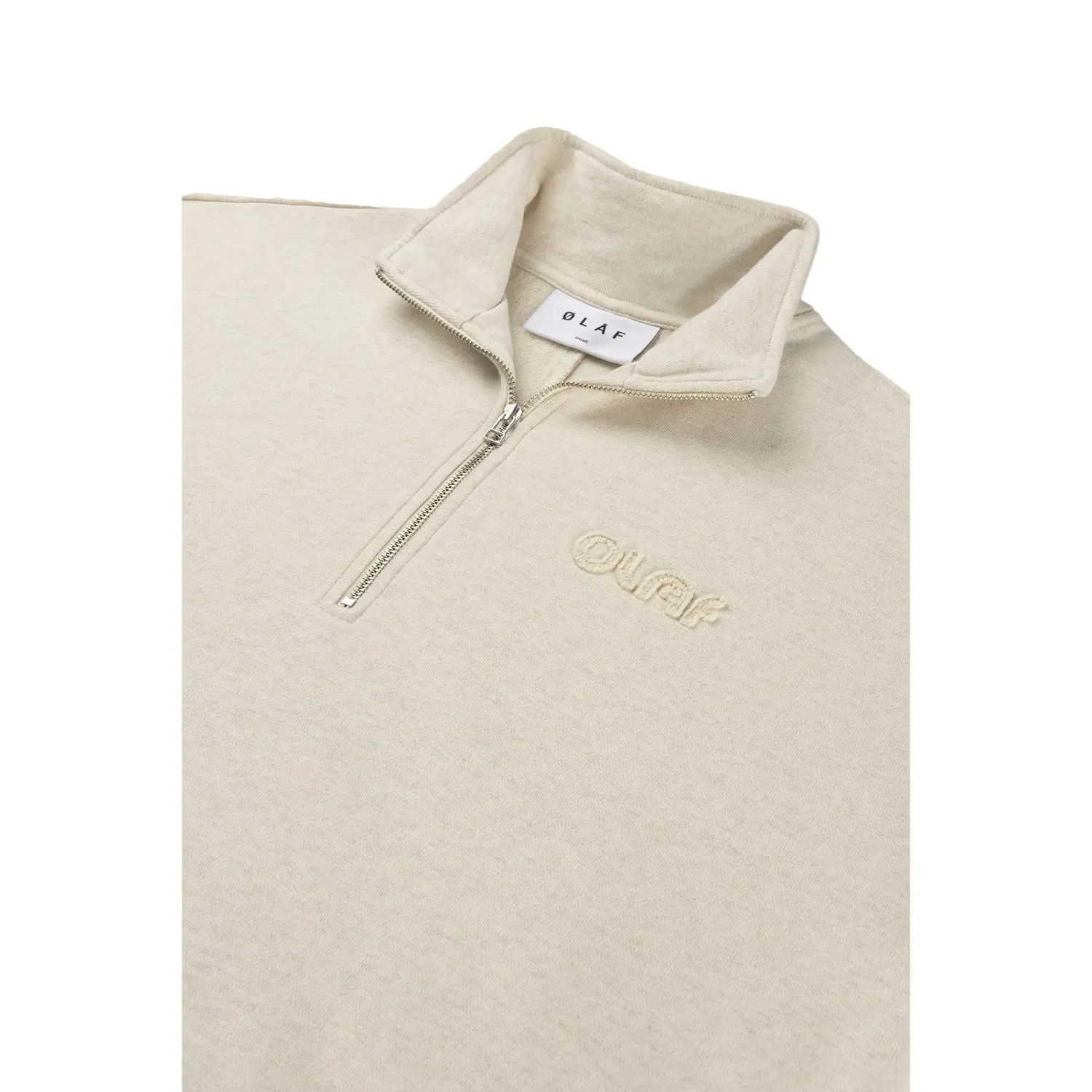 Dames sweatshirt met hoge kraag en rits Olaf Hussein Outline Logo