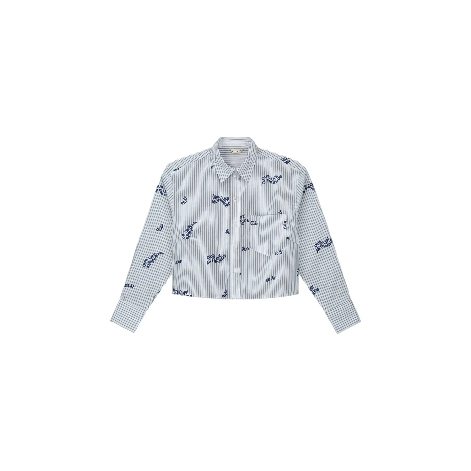 Korte Gestreepte Wavy Blouse Dames Olaf Hussein