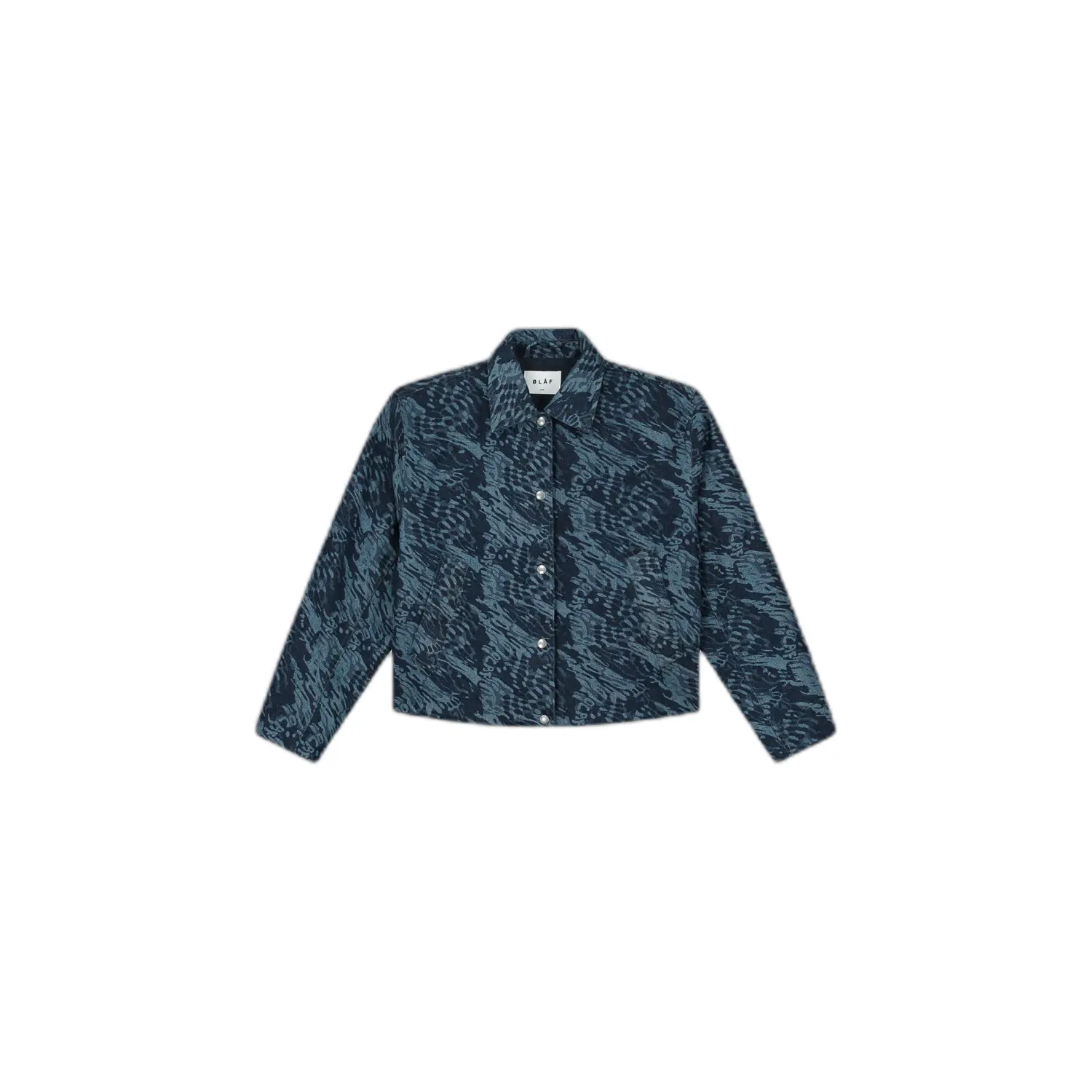Wavy Denim Jacke für Damen Olaf Hussein AOP