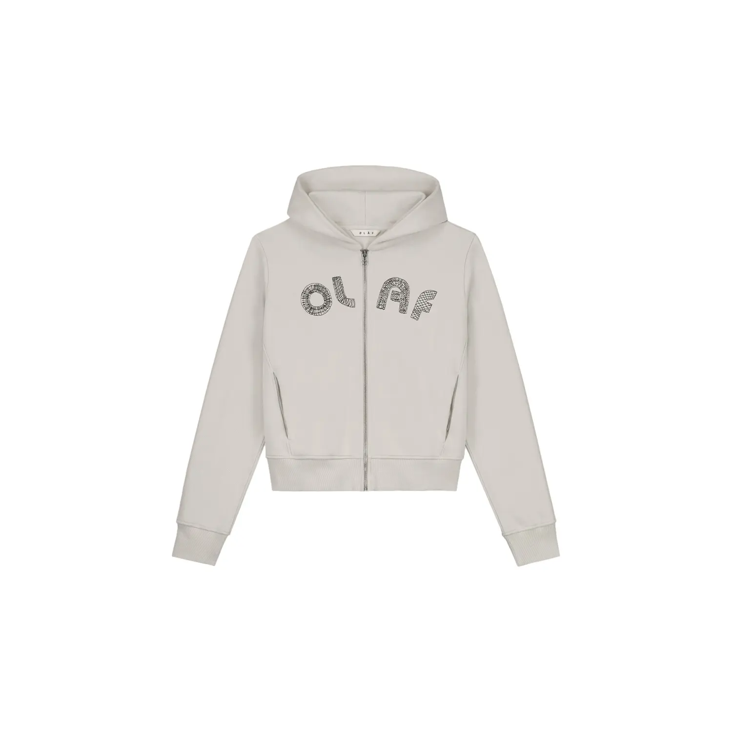 sweatshirt met rits Olaf Hussein Scribble