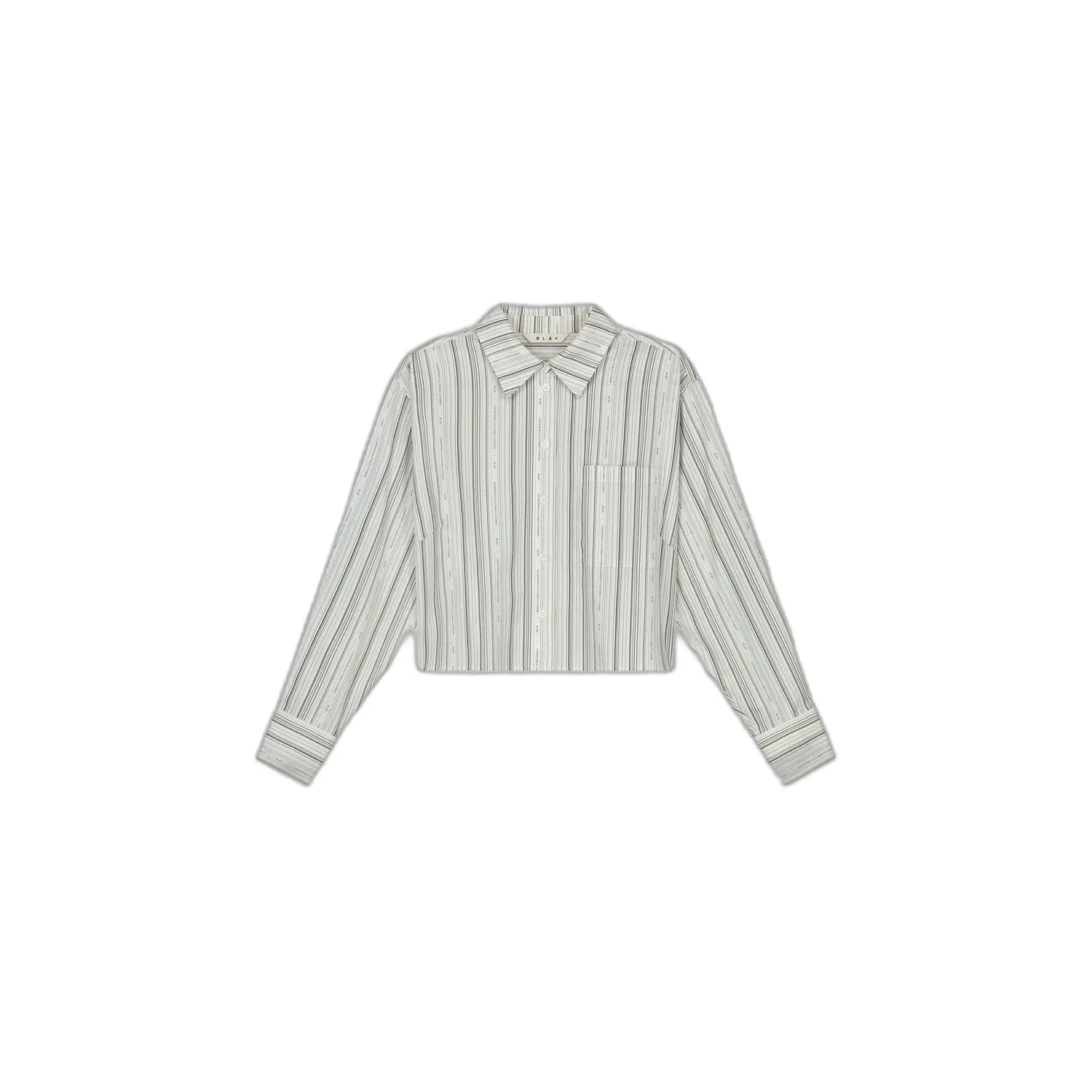 Gestreepte crop top Olaf Hussein Logo