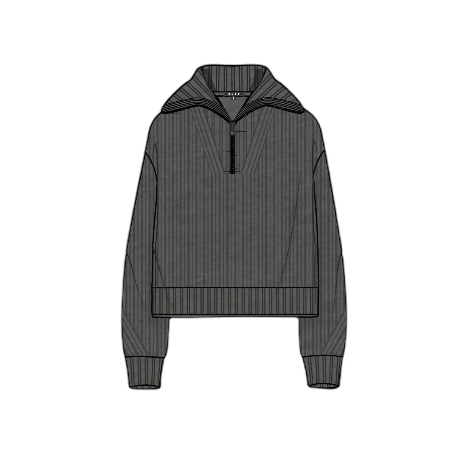 Pull en merino 1/2 zip Olaf Hussein
