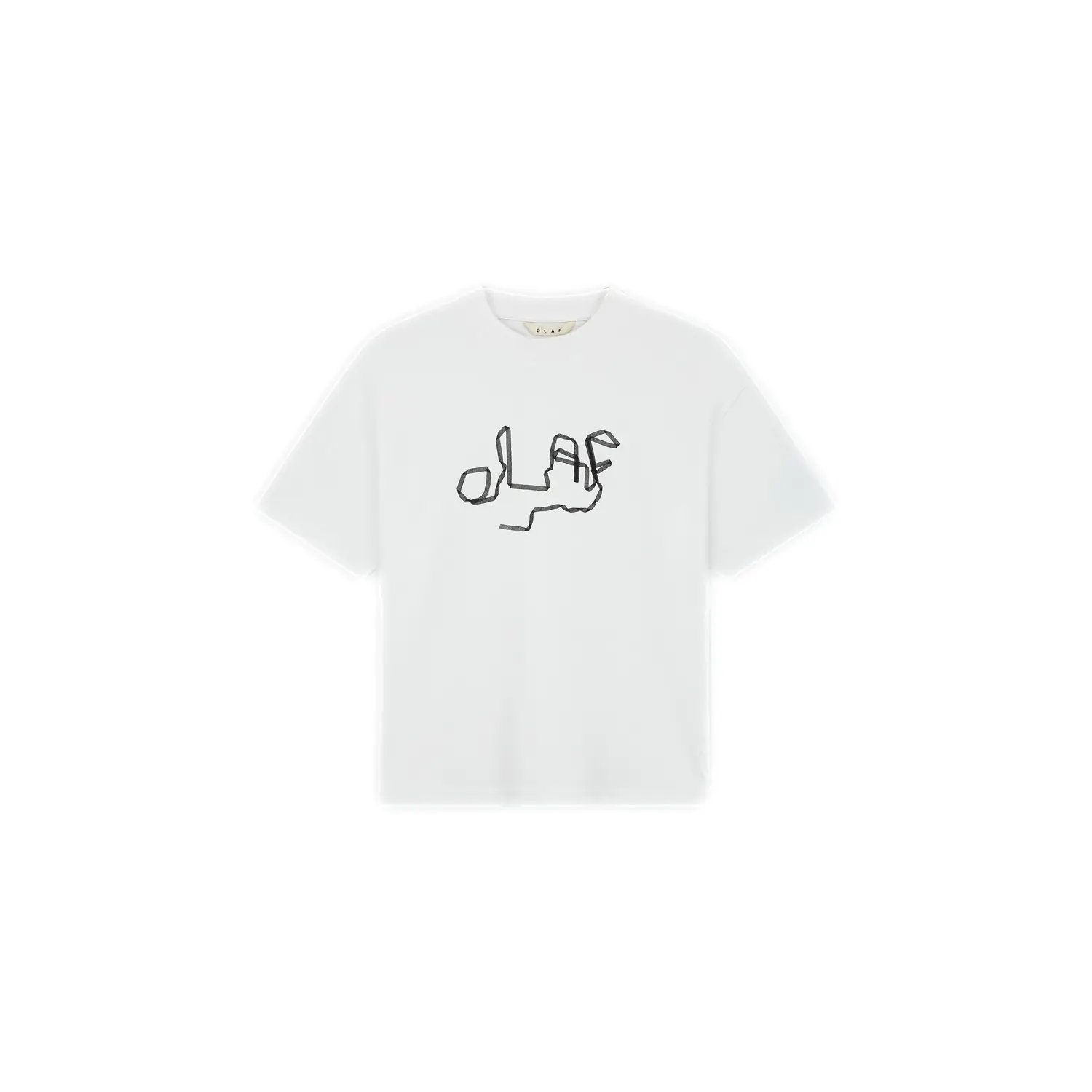 boxy T-shirt Olaf Hussein Ribbon Logo