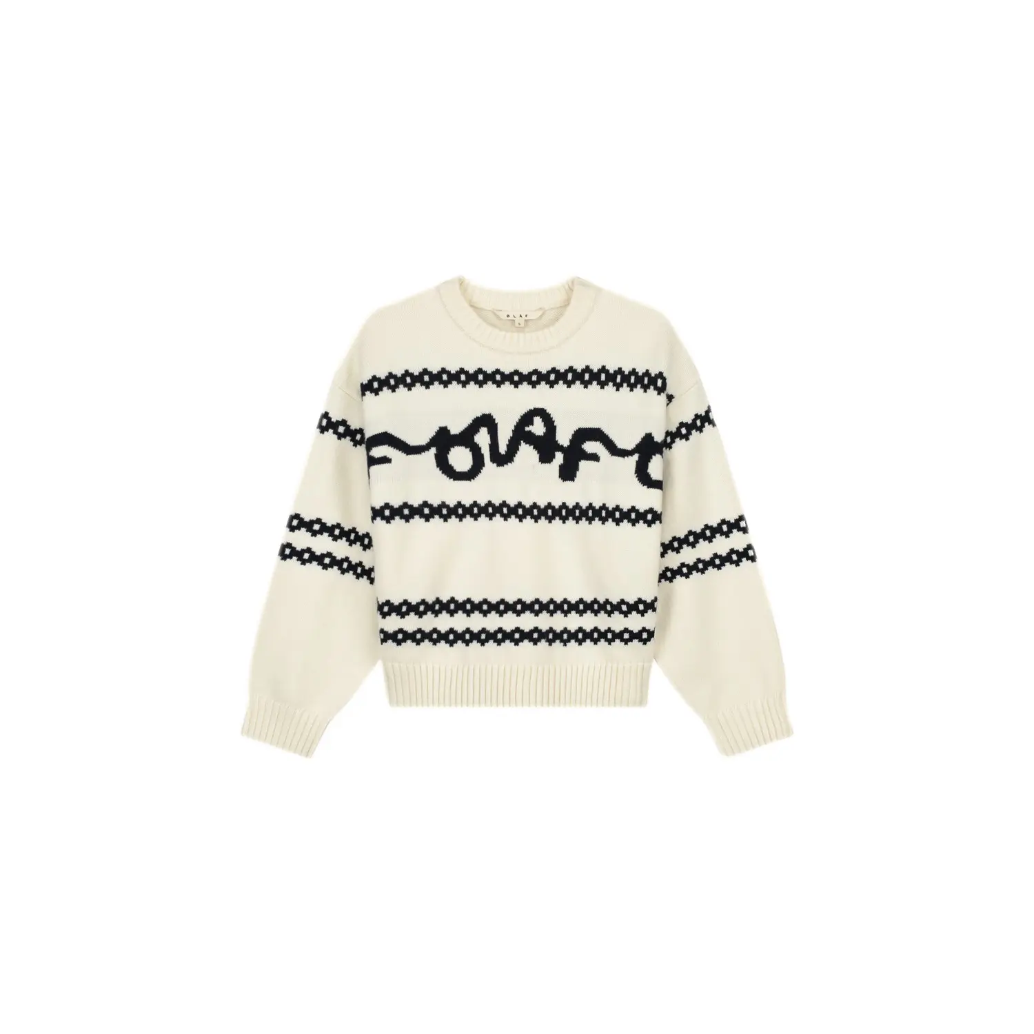 Pull Jacquard met Ronde Hals Olaf Hussein Signature