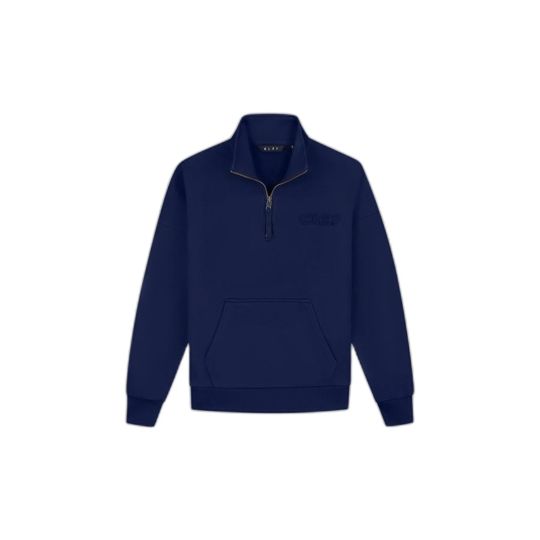 Dames sweatshirt met 1/2 rits Olaf Hussein Rétro Logo