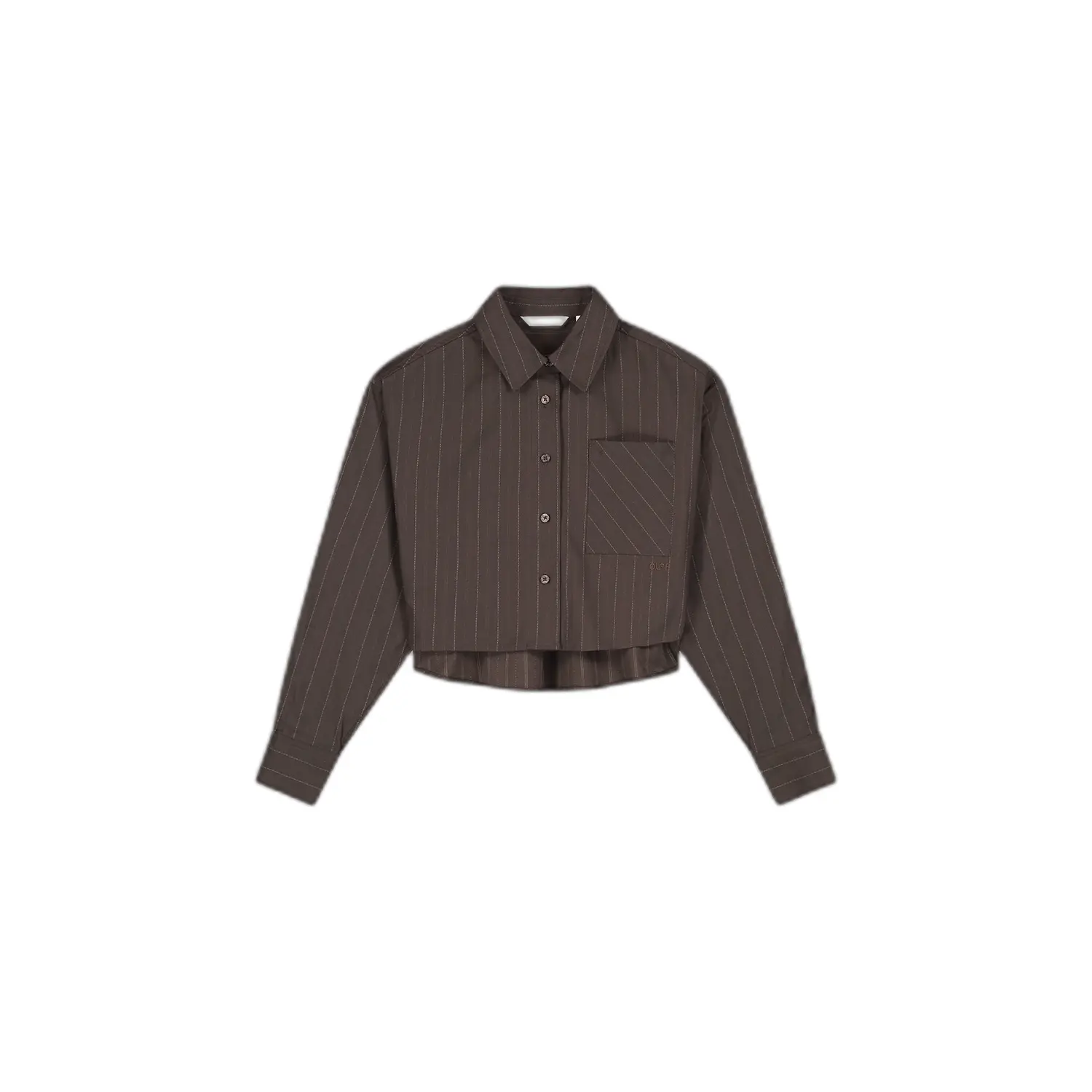 Camicia a righe sottili corto donna