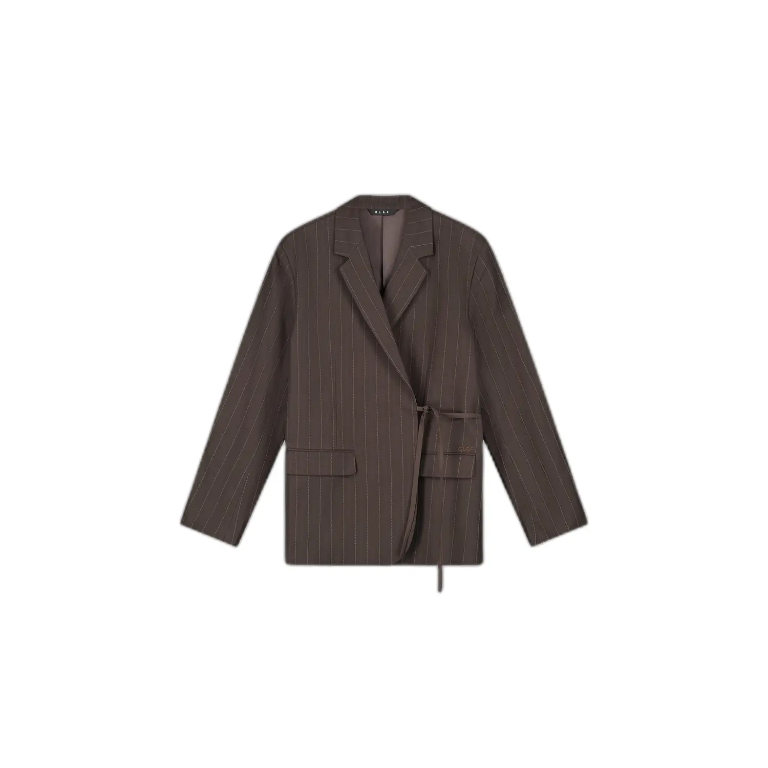Blazer met fijne strepen en strikdetail Olaf Hussein