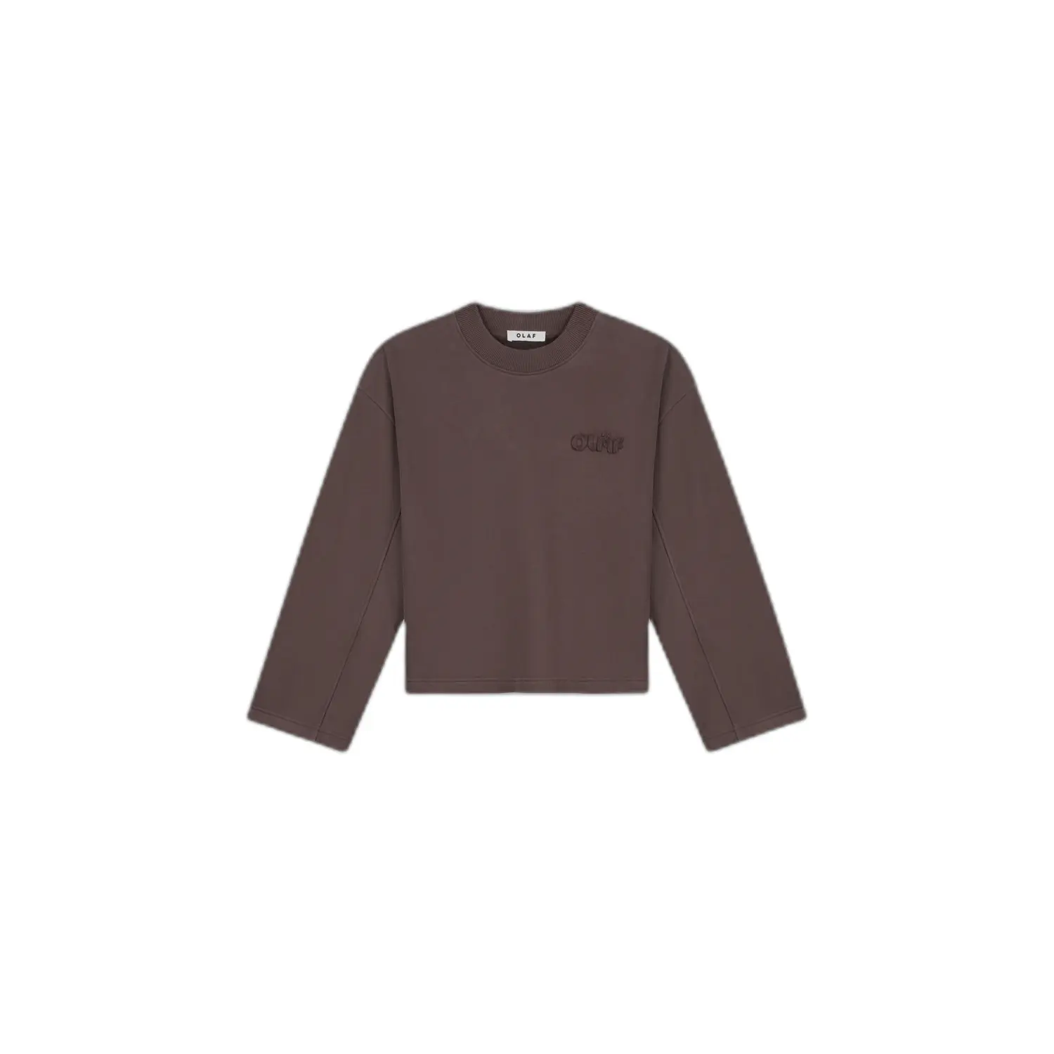 Sweatshirt mit Rundhalsausschnitt, Damen Olaf Hussein Rétro Logo