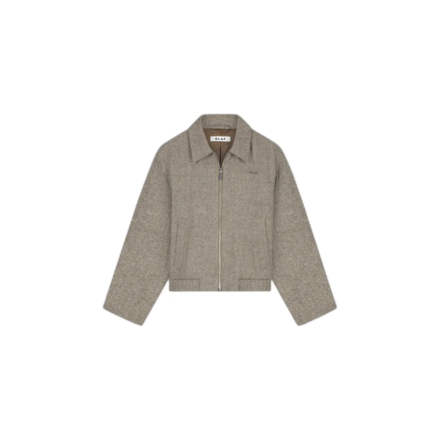 Wolljacke mit Fischgrätmuster Olaf Hussein