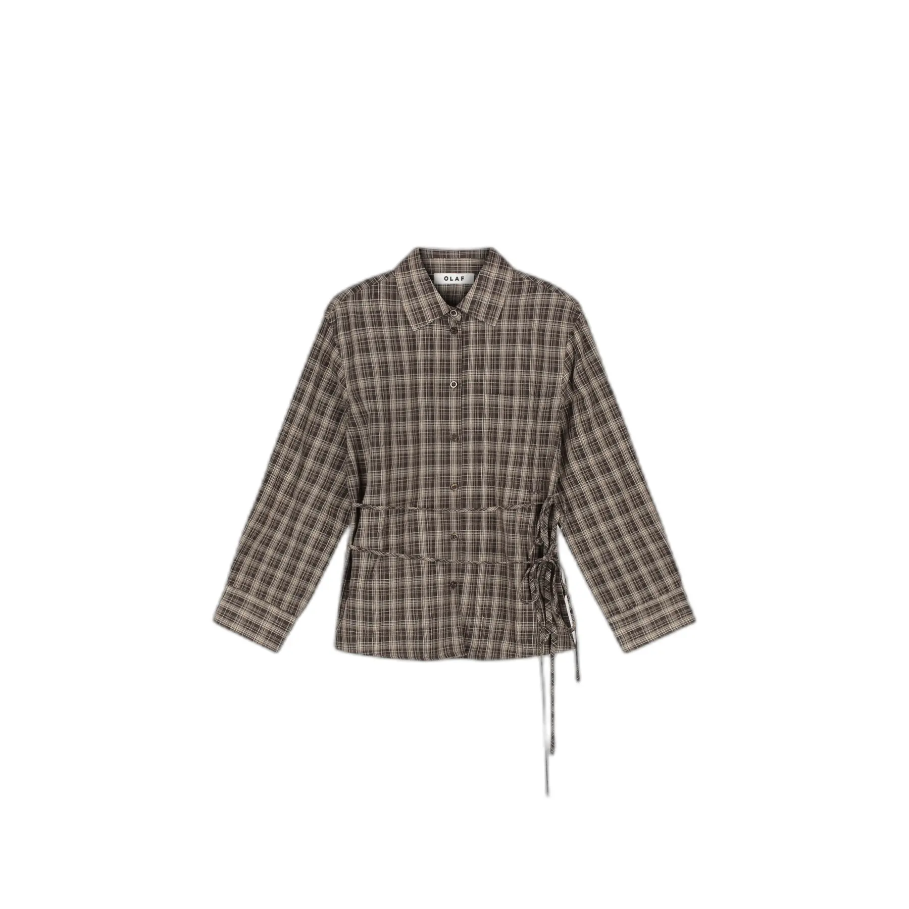 Geknoopte geruite blouse dames Olaf Hussein
