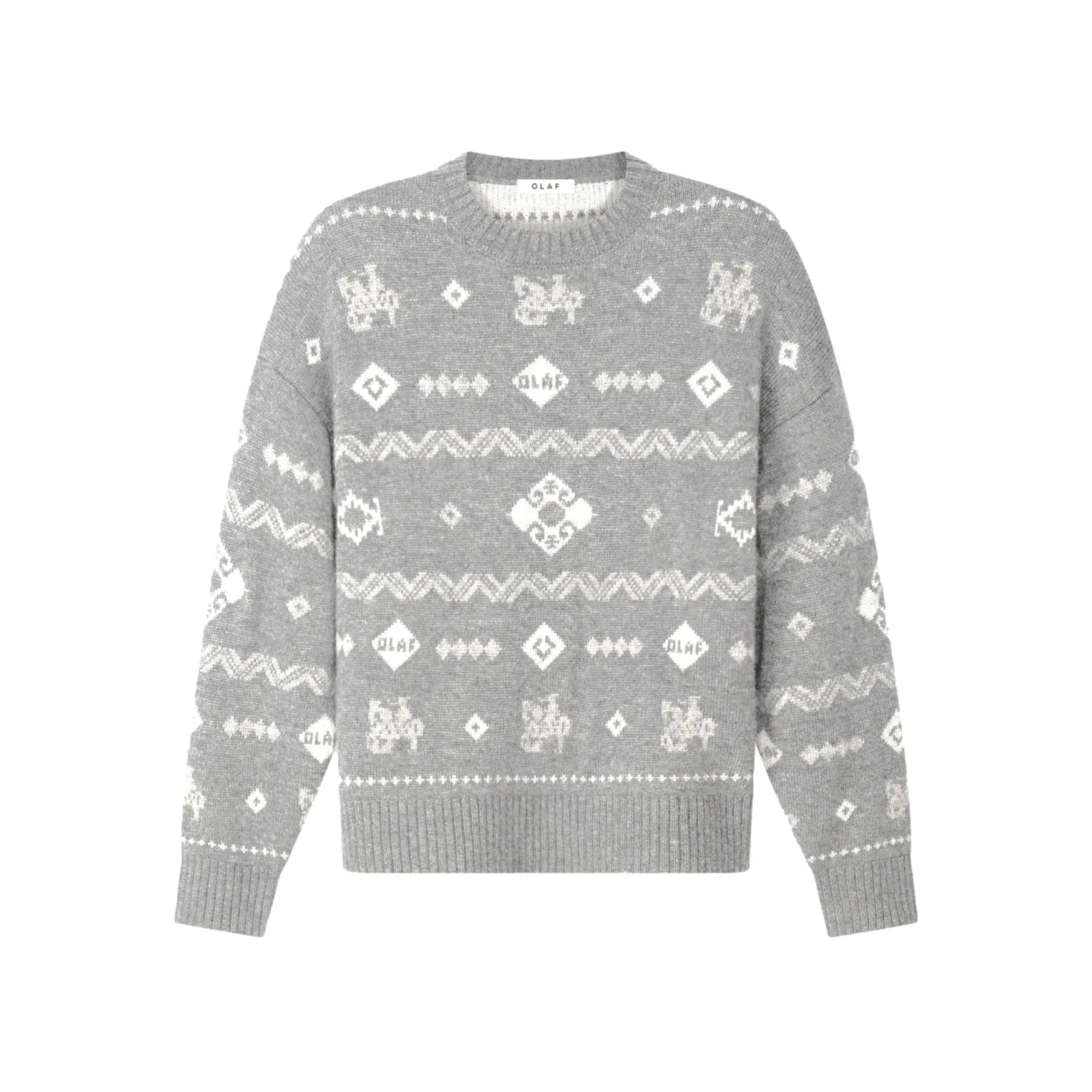 Pullover mit Rundhalsausschnitt Olaf Hussein Fair Isle