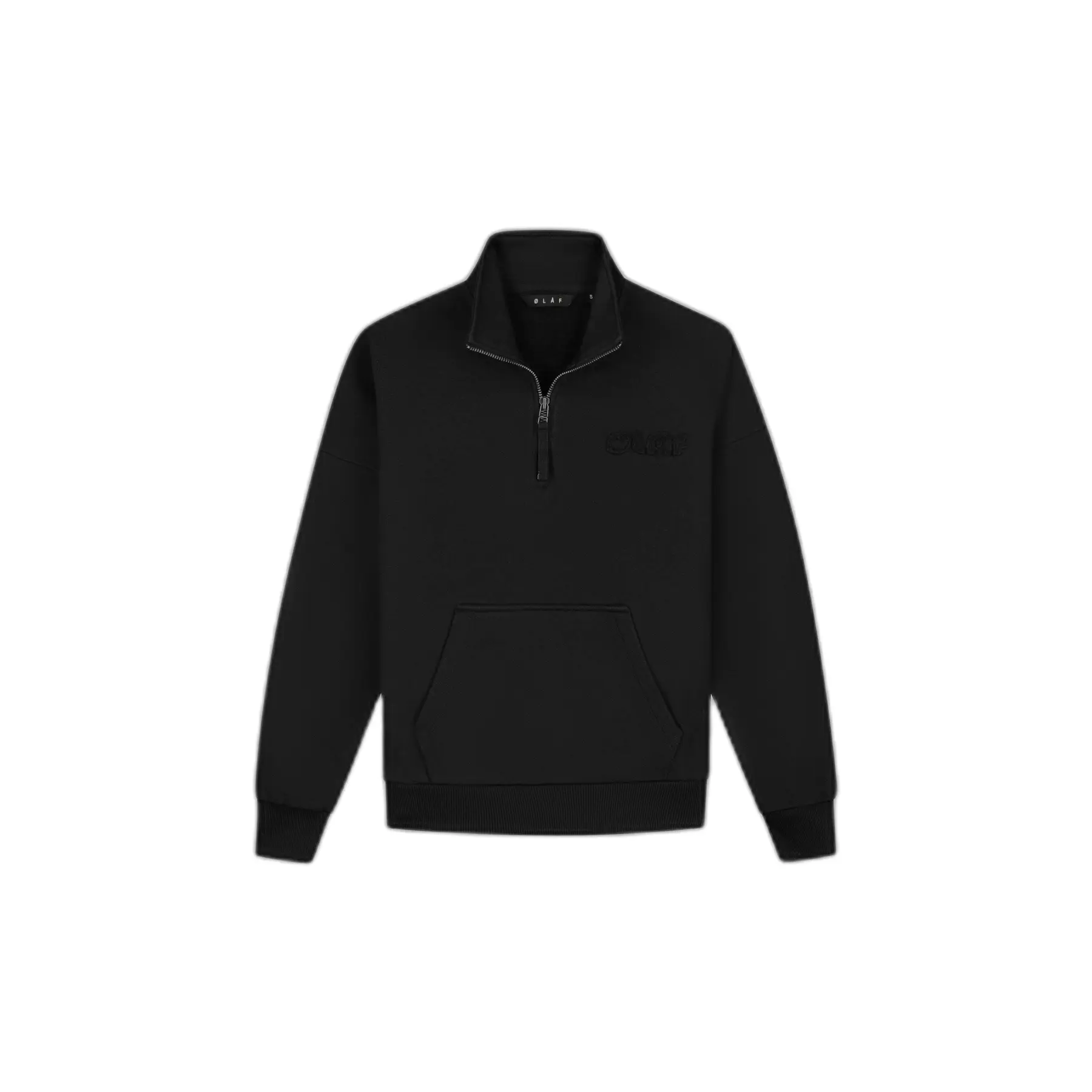 Dames sweatshirt met 1/2 rits Olaf Hussein Rétro Logo
