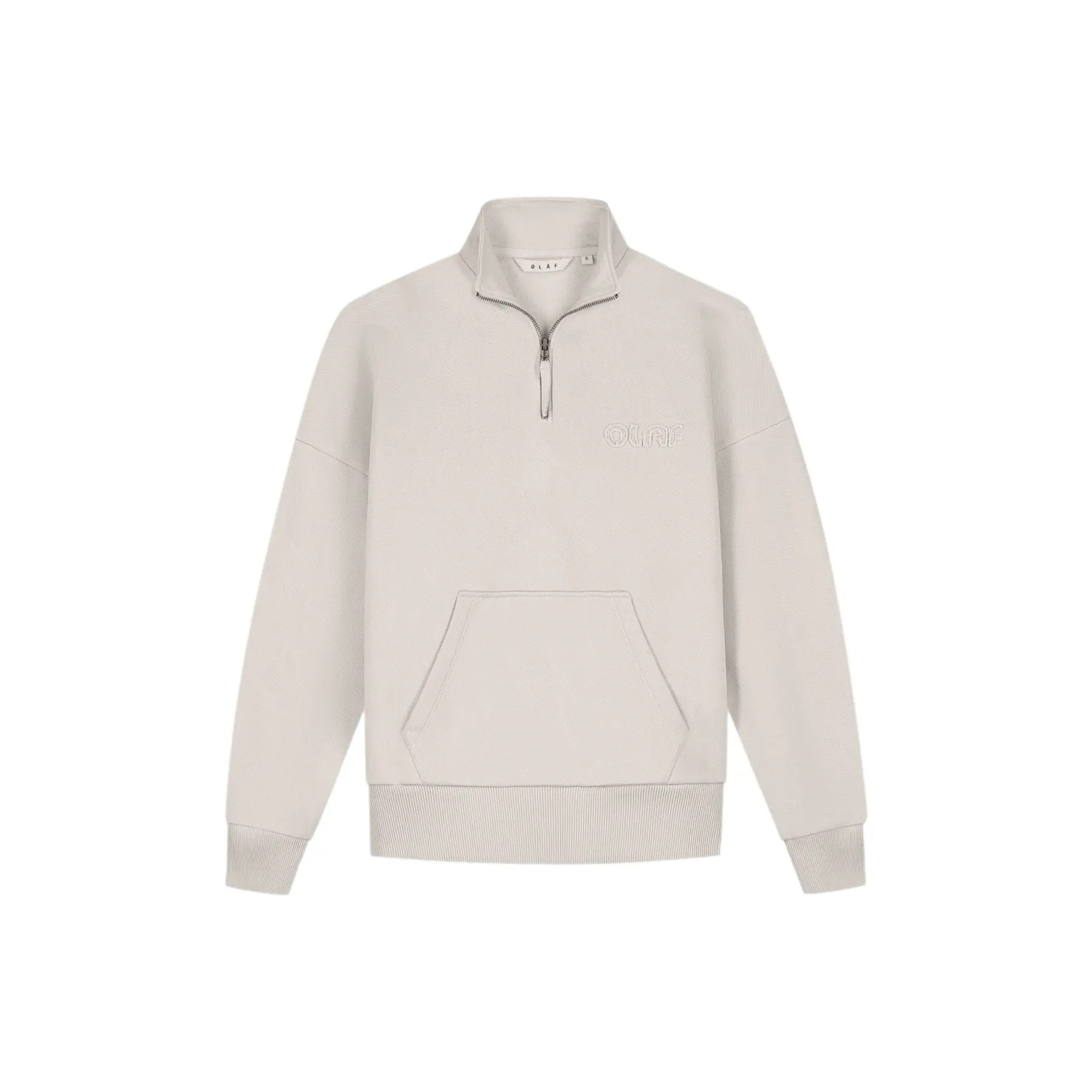 Dames sweatshirt met 1/2 rits Olaf Hussein Rétro Logo