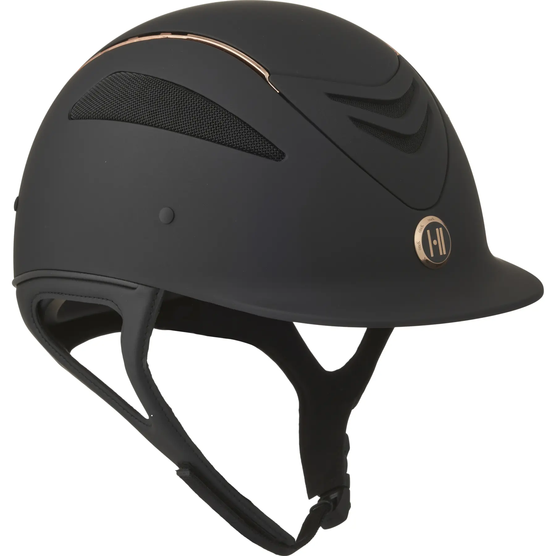 Casco da equitazione in oro rosa opaco OneK