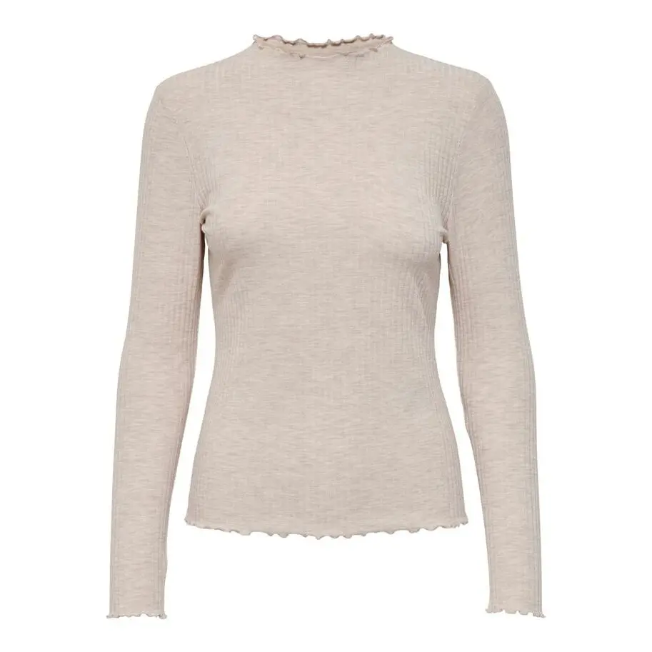 Only Damen Grau Sweatshirt Mit Hohem Kragen Für Onlemma