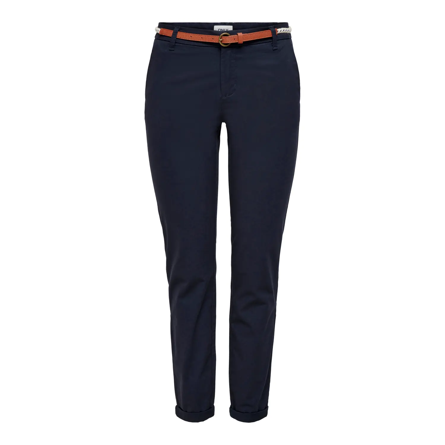 Pantaloni chino da donna con cintura in cotone Only Biana CC