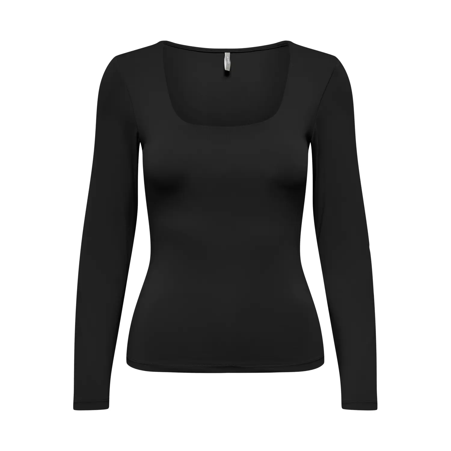 Only Damen Schwarz Langarmshirt, Frau Lea 2-Way