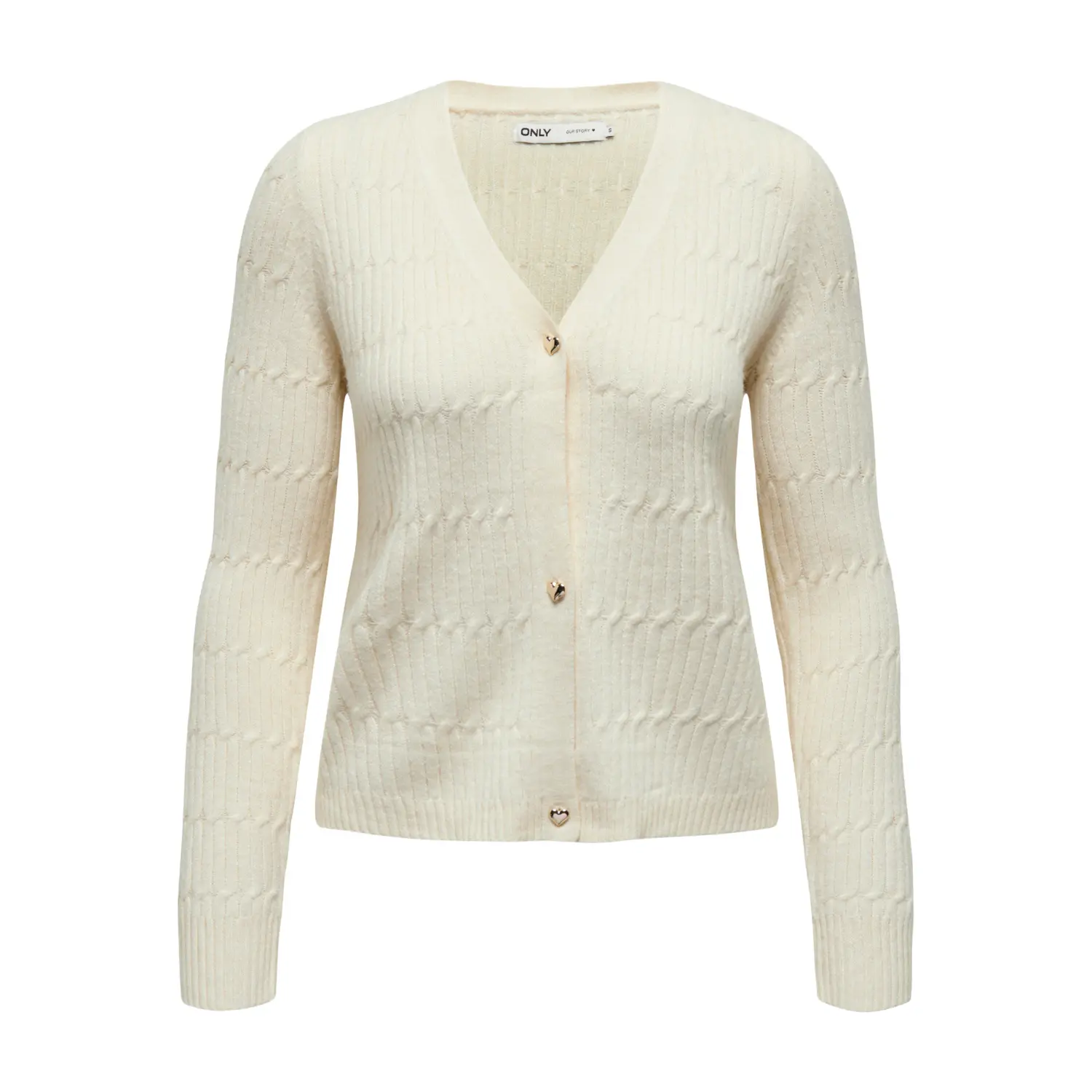 Only Women's White V-Neck Cardigan Onlkatia - Image 3
