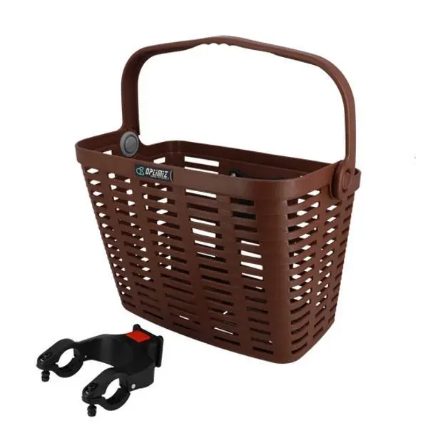 Portapacchi posteriore per bici in plastica con clip Optimiz