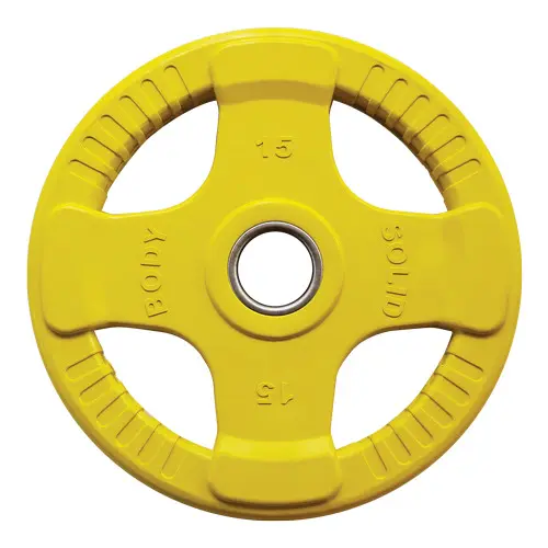 Dischi Body-Solid olimpici 4 Grip in gomma colorata 15 kg